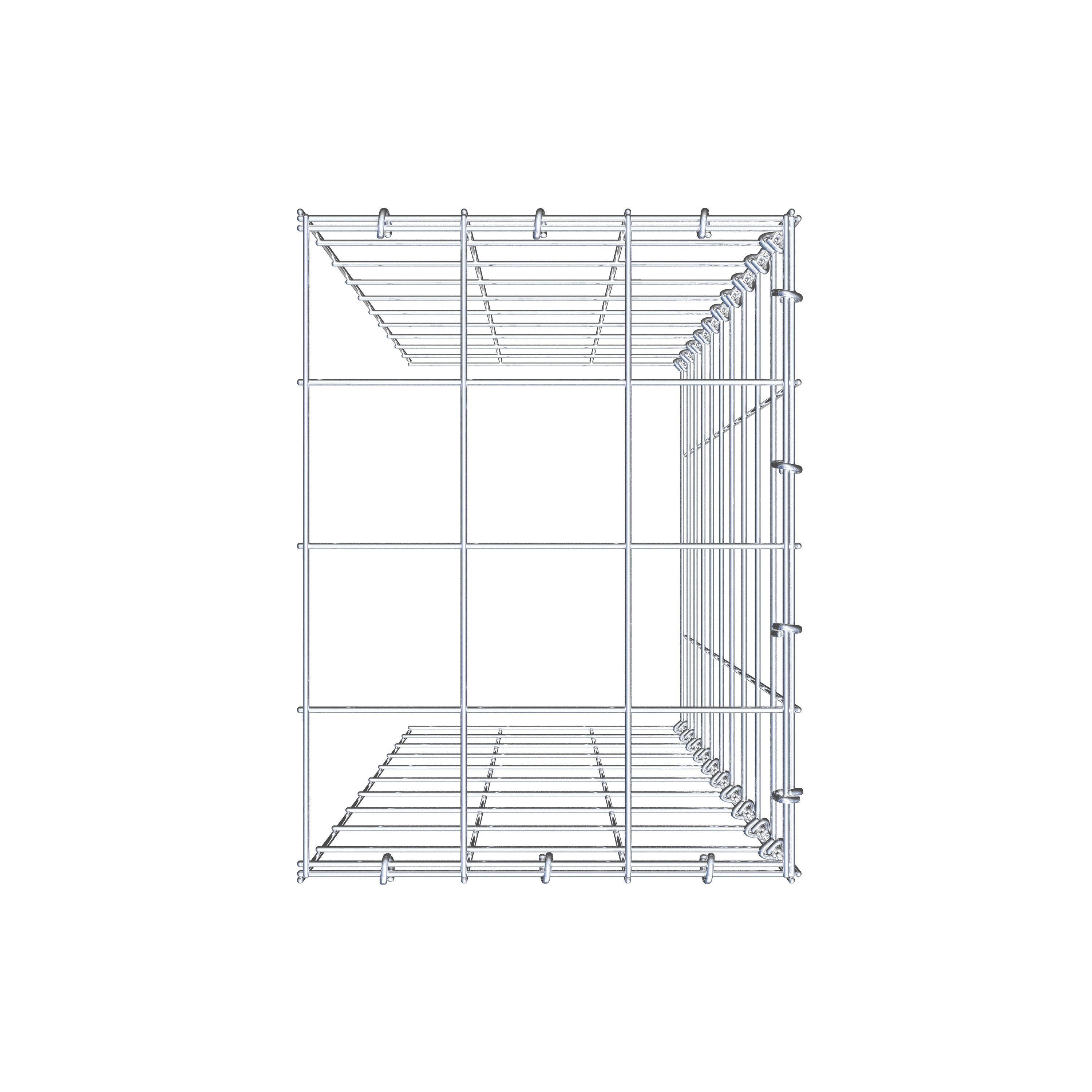 Opzetpaal type 4 100 cm x 30 cm x 40 cm (L x H x D), maaswijdte 10 cm x 10 cm, C-ring