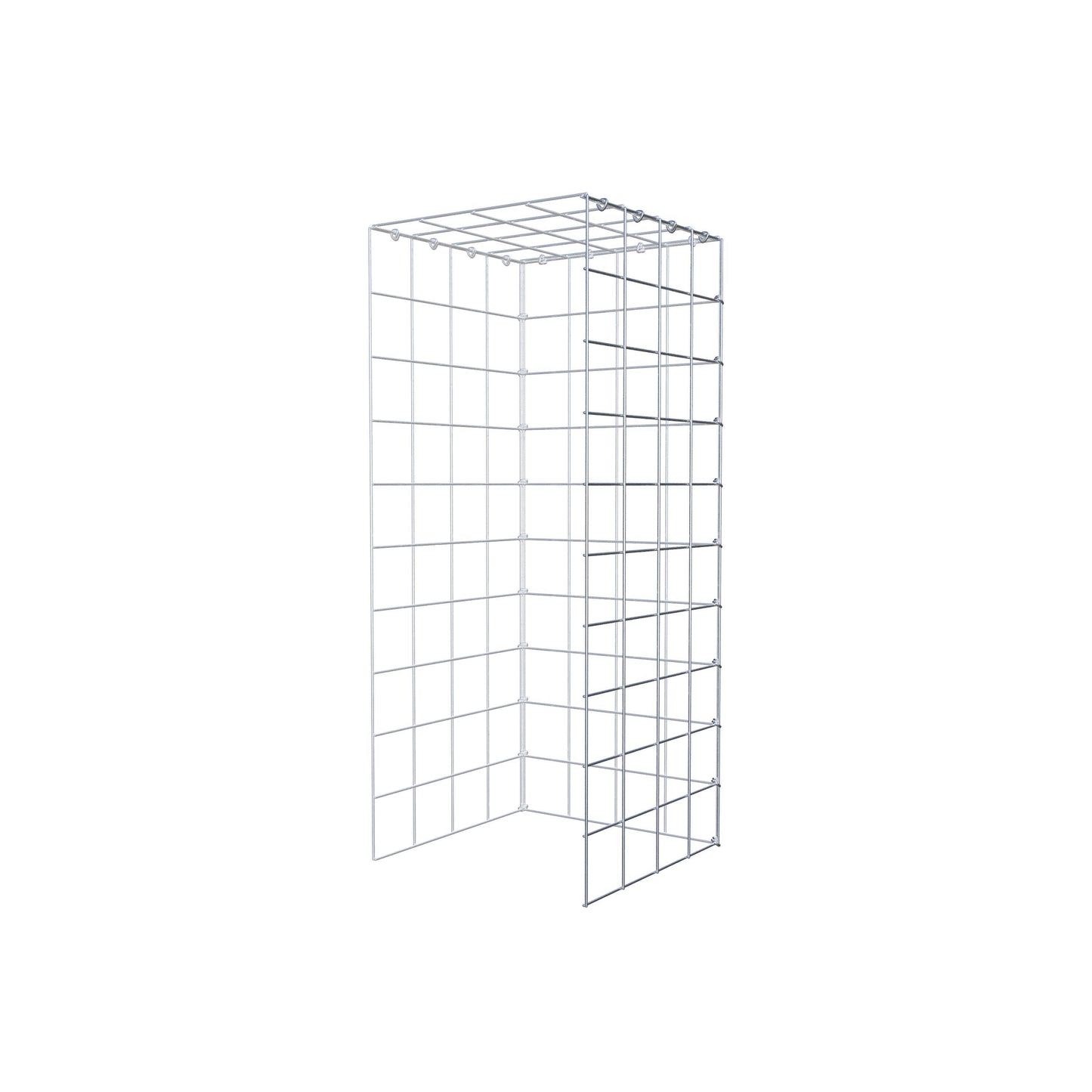 Monteret gabion type 4 100 cm x 40 cm x 40 cm (L x H x D), maskestørrelse 10 cm x 10 cm, C-ring