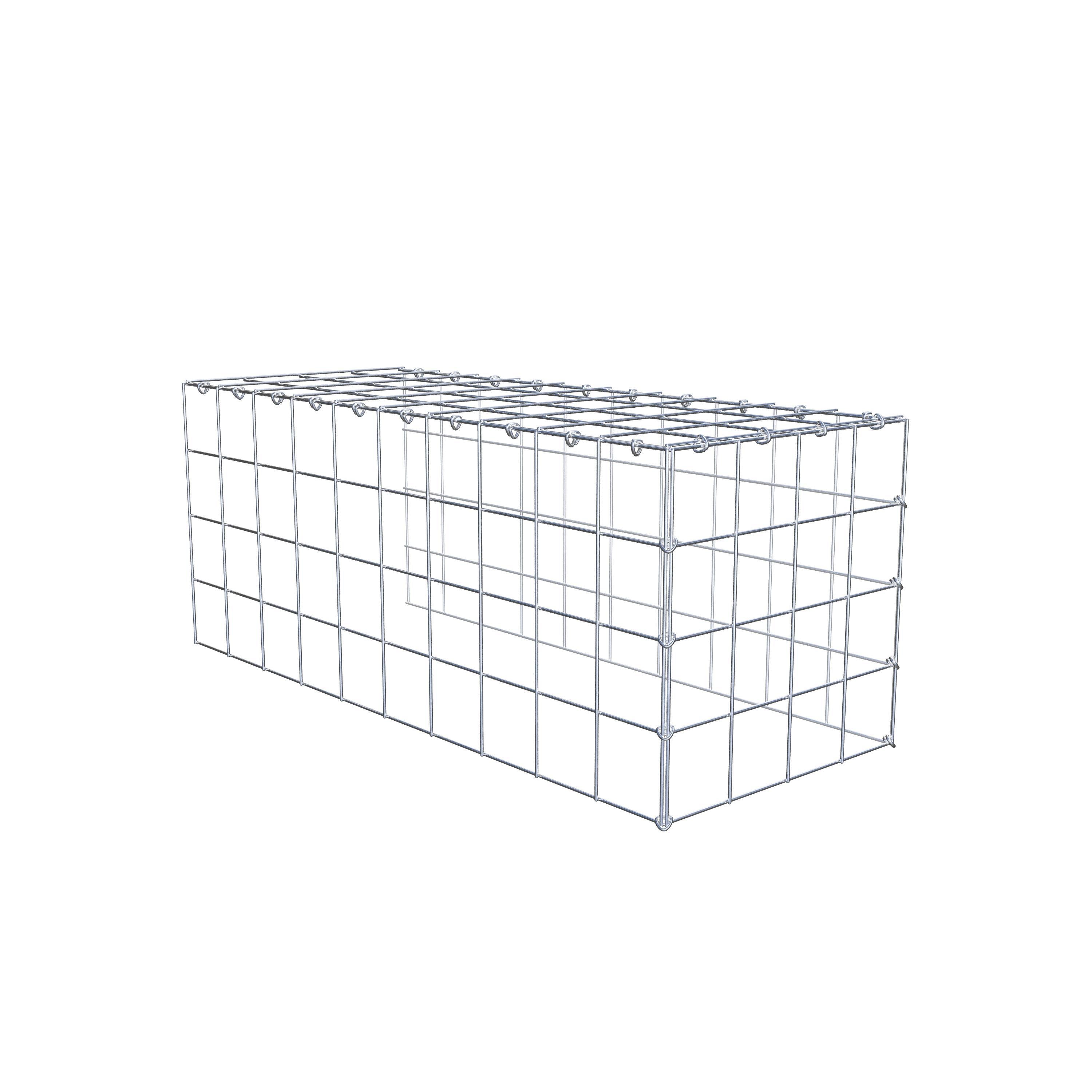 Add-on schanskorf type 4 100 cm x 40 cm x 40 cm (L x H x D), maaswijdte 10 cm x 10 cm, C-ring