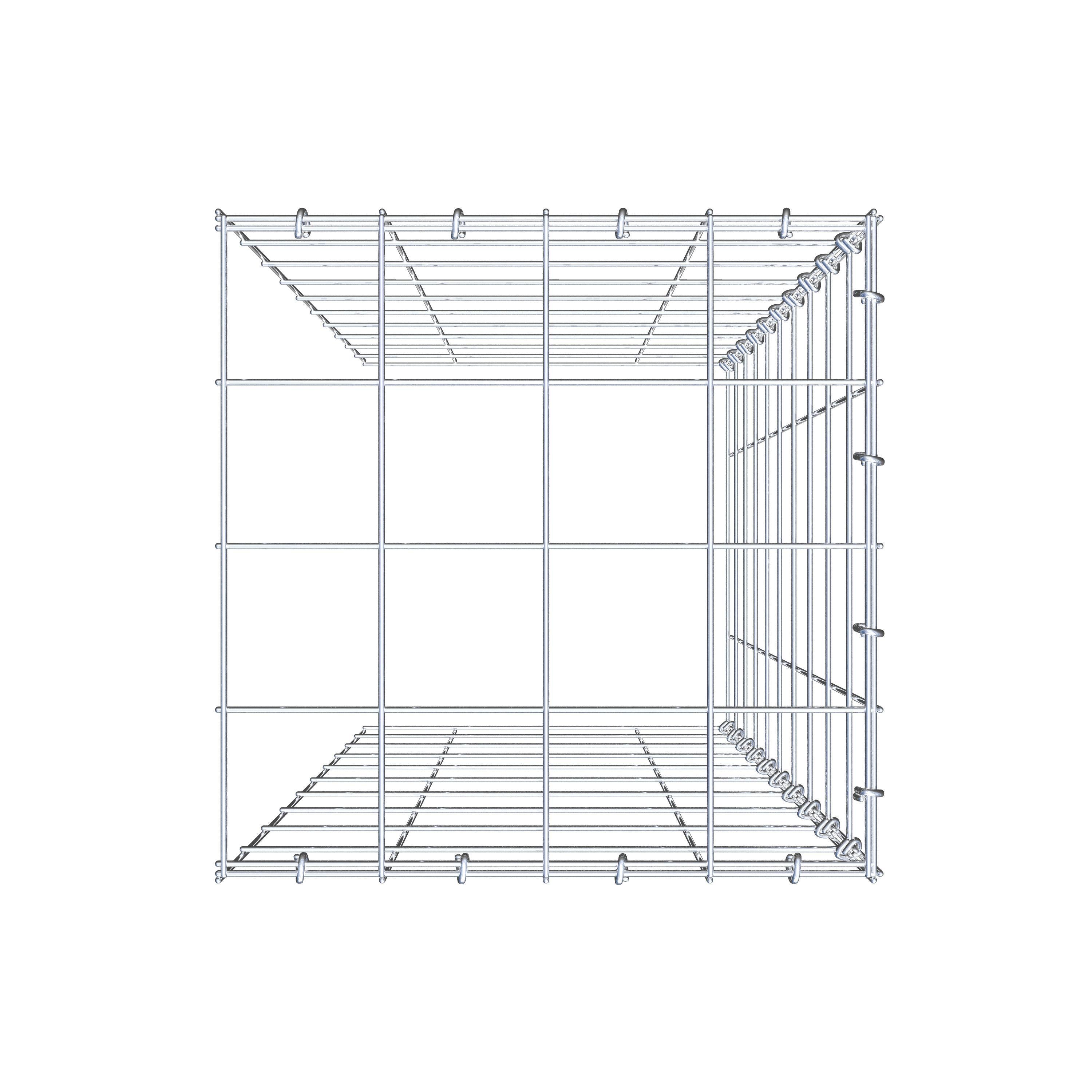 Add-on schanskorf type 4 100 cm x 40 cm x 40 cm (L x H x D), maaswijdte 10 cm x 10 cm, C-ring