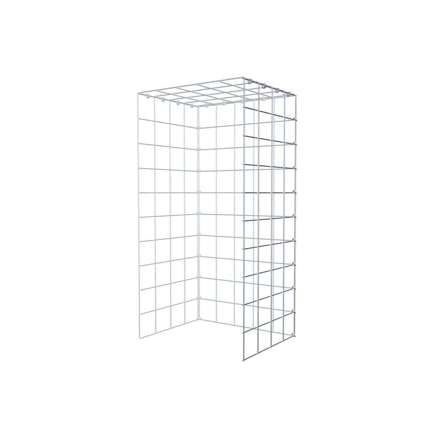 Monteret gabion type 4 100 cm x 40 cm x 50 cm (L x H x D), maskestørrelse 10 cm x 10 cm, C-ring