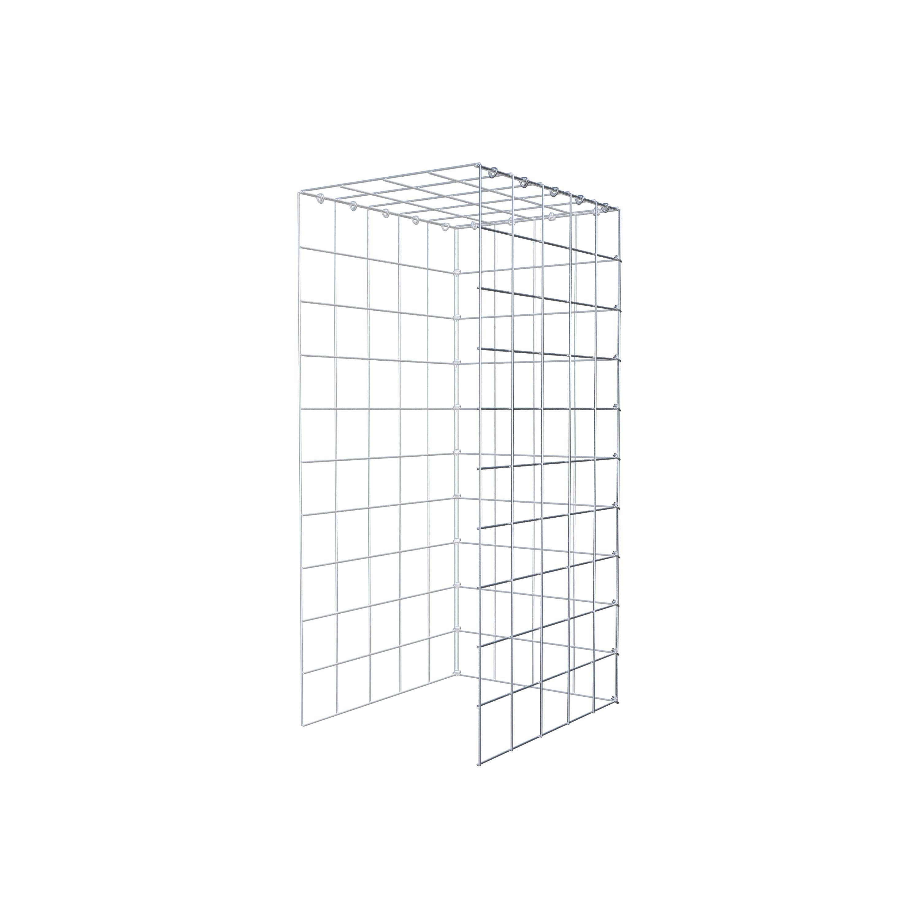 Mounted gabion type 4 100 cm x 50 cm x 40 cm (L x H x D), mesh size 10 cm x 10 cm, C-ring