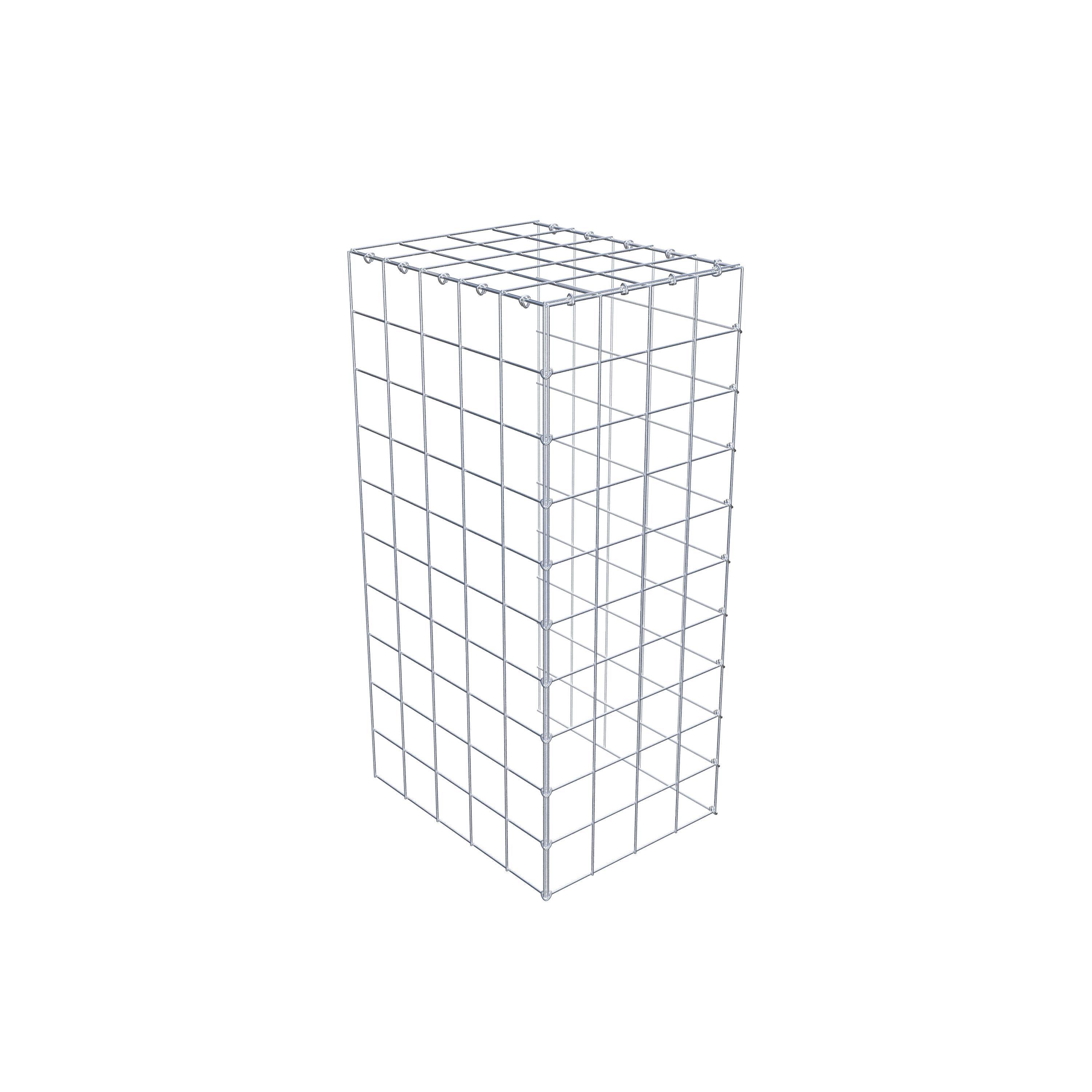 Monteret gabion type 4 100 cm x 50 cm x 40 cm (L x H x D), maskestørrelse 10 cm x 10 cm, C-ring