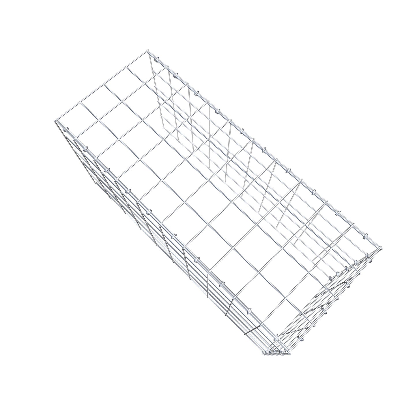 Monteret gabion type 4 100 cm x 50 cm x 40 cm (L x H x D), maskestørrelse 10 cm x 10 cm, C-ring