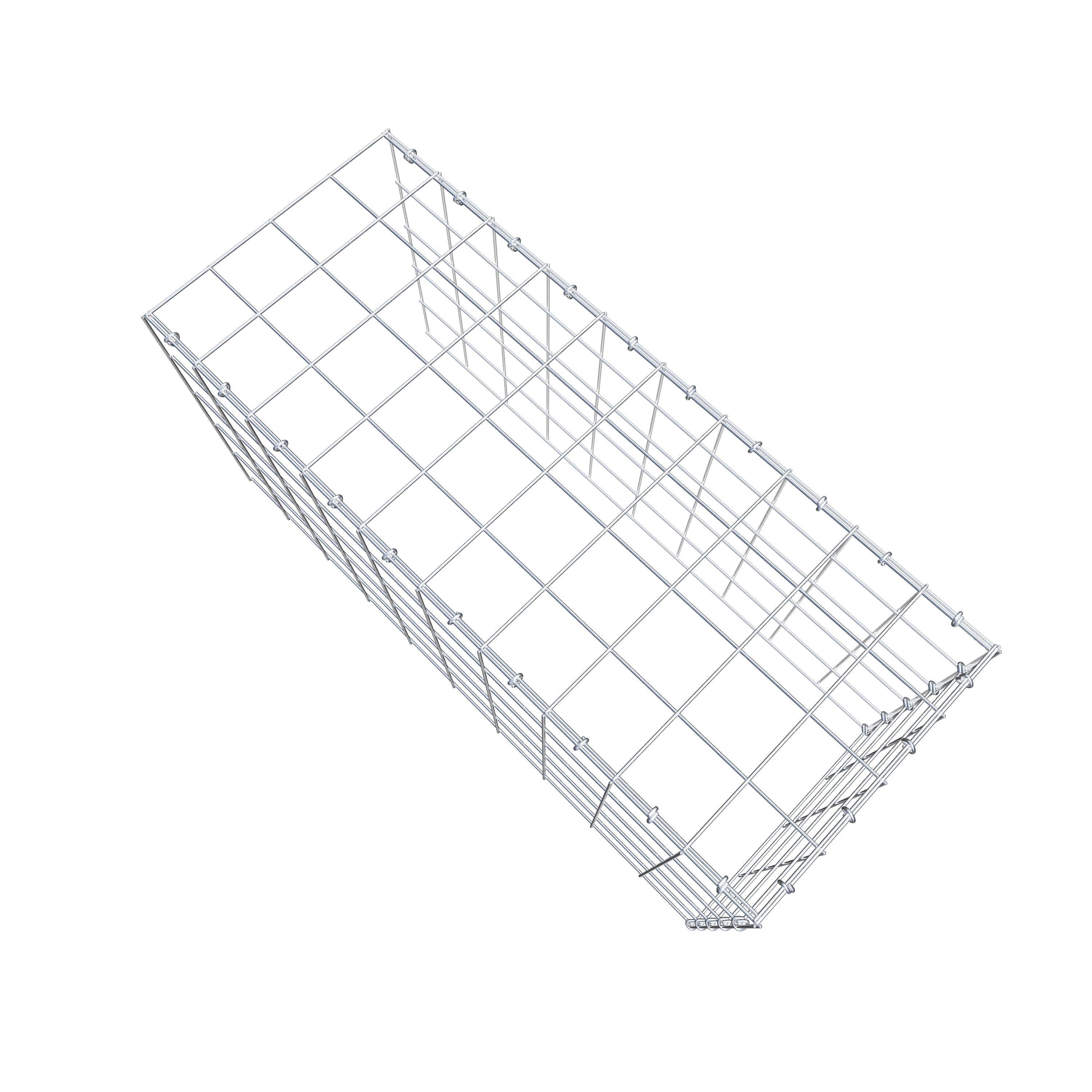 Mounted gabion type 4 100 cm x 50 cm x 40 cm (L x H x D), mesh size 10 cm x 10 cm, C-ring