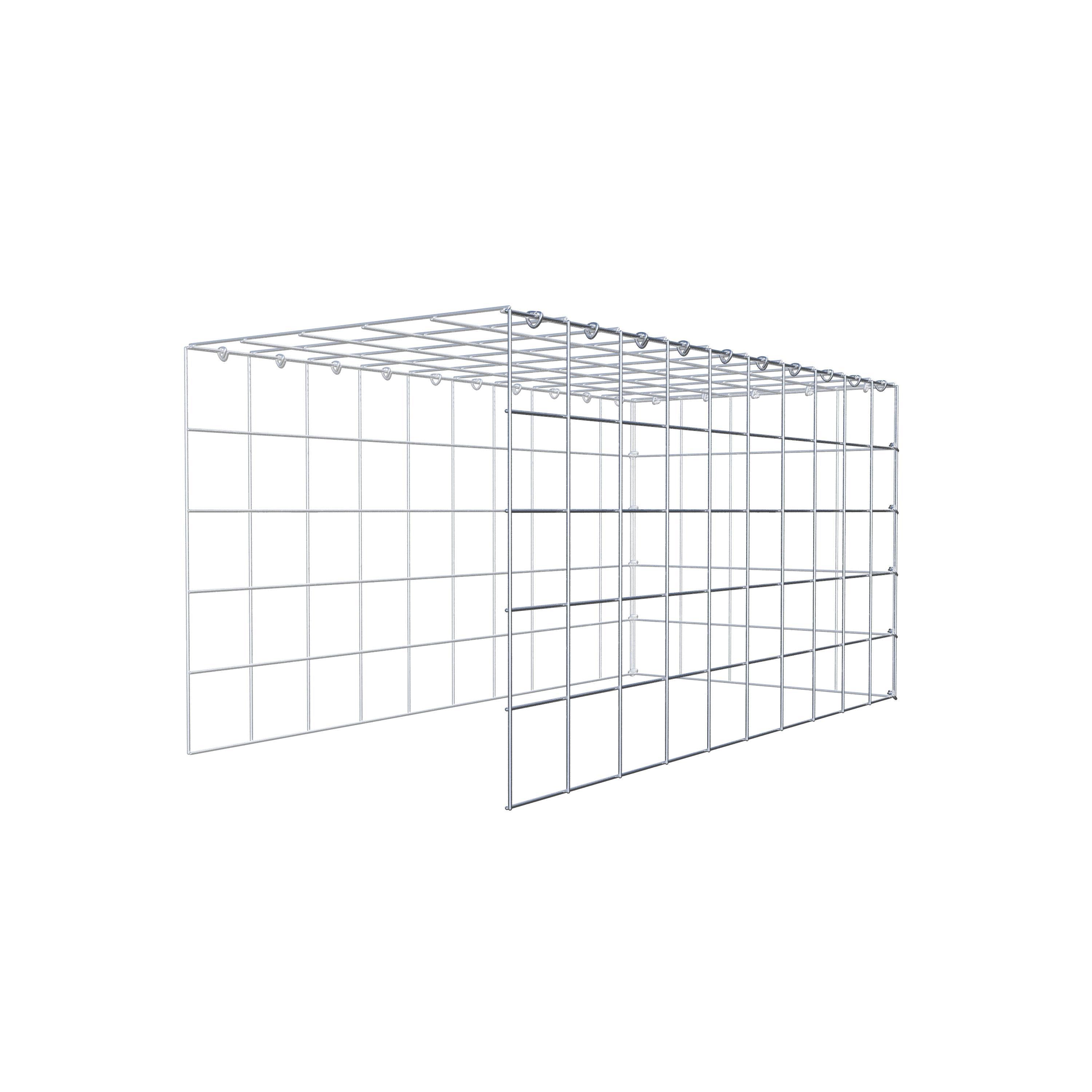 Add-on schanskorf type 4 100 cm x 50 cm x 50 cm (L x H x D), maaswijdte 10 cm x 10 cm, C-ring