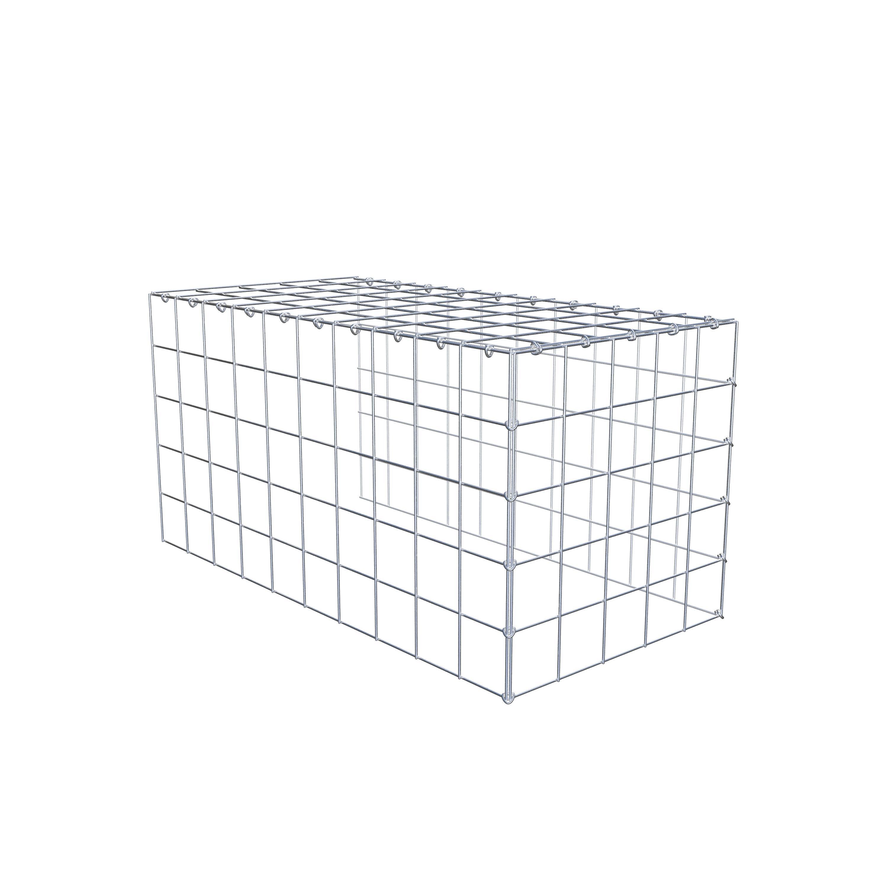 Add-on schanskorf type 4 100 cm x 50 cm x 50 cm (L x H x D), maaswijdte 10 cm x 10 cm, C-ring