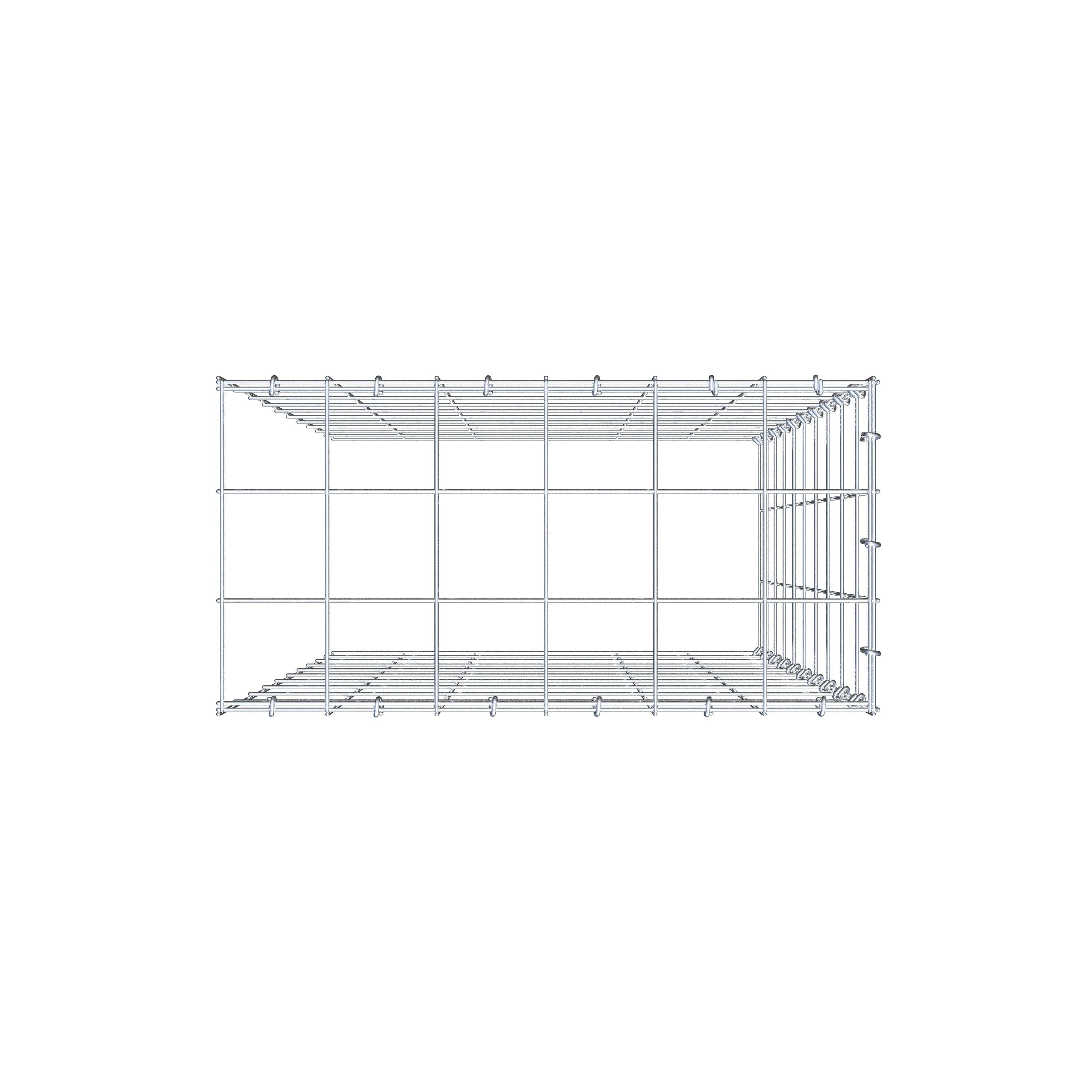 Add-on schanskorf type 4 100 cm x 60 cm x 30 cm (L x H x D), maaswijdte 10 cm x 10 cm, C-ring