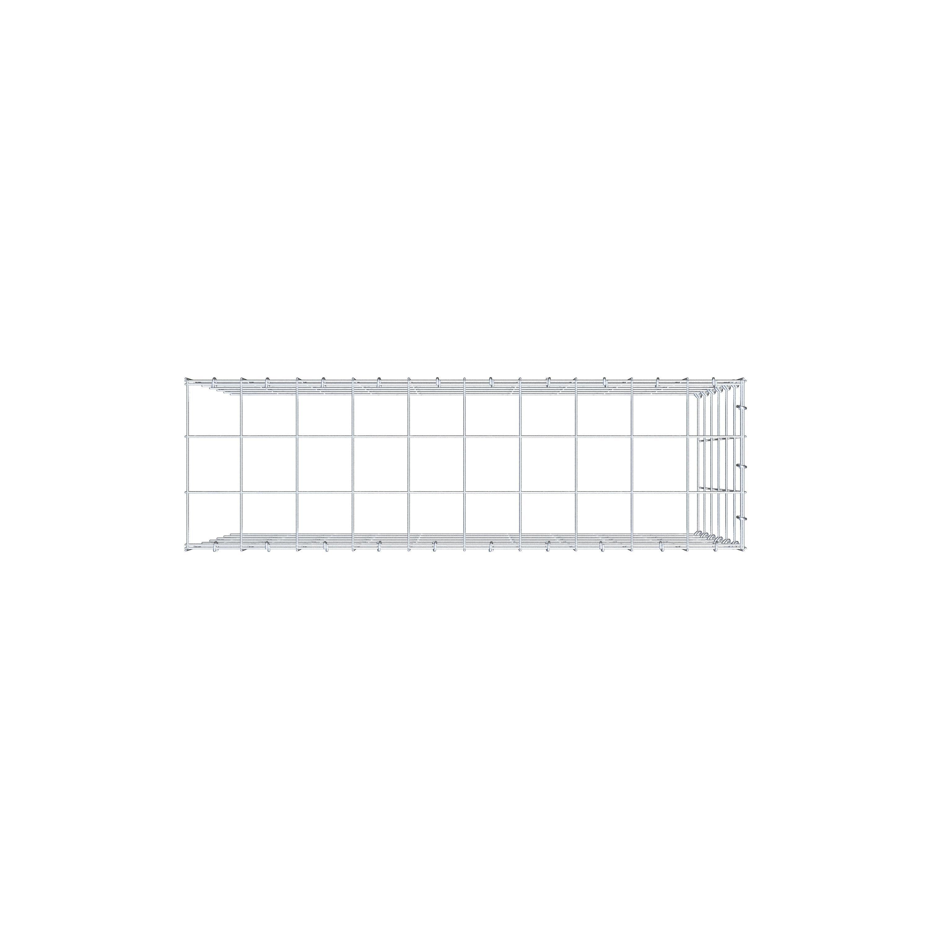 Add-on schanskorf type 4 100 cm x 60 cm x 30 cm (L x H x D), maaswijdte 10 cm x 10 cm, C-ring