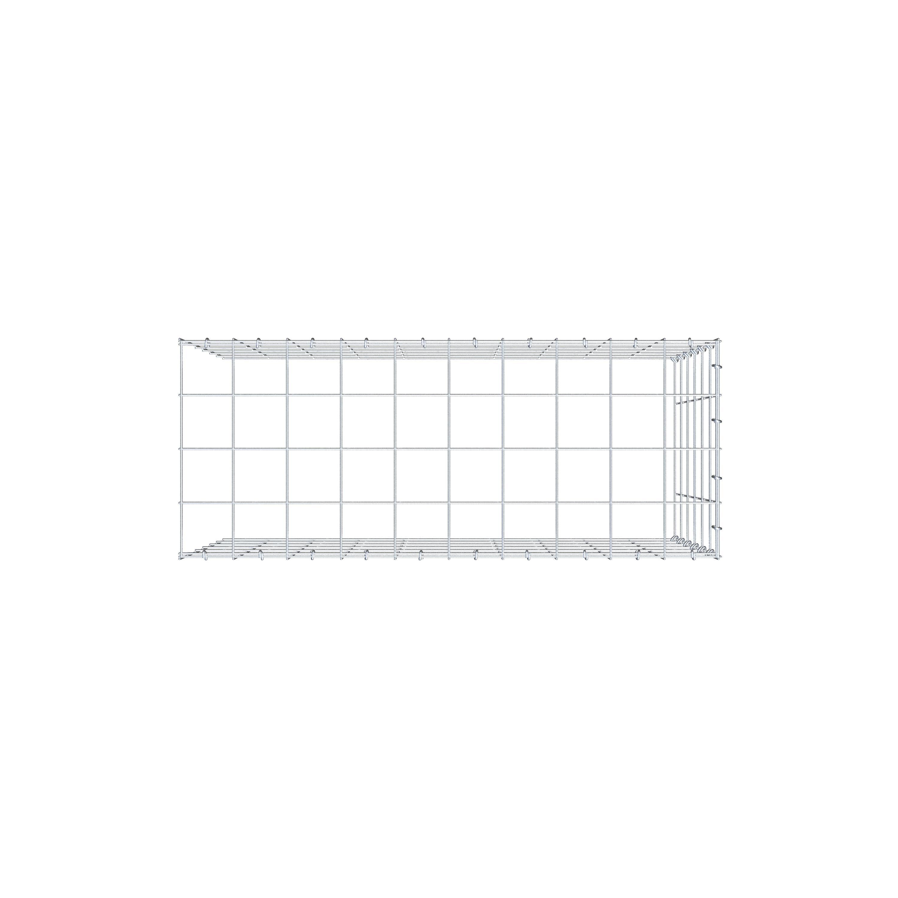 Anbaugabione Typ 4 100 cm x 60 cm x 40 cm (L x H x T), Maschenweite 10 cm x 10 cm, C-Ring