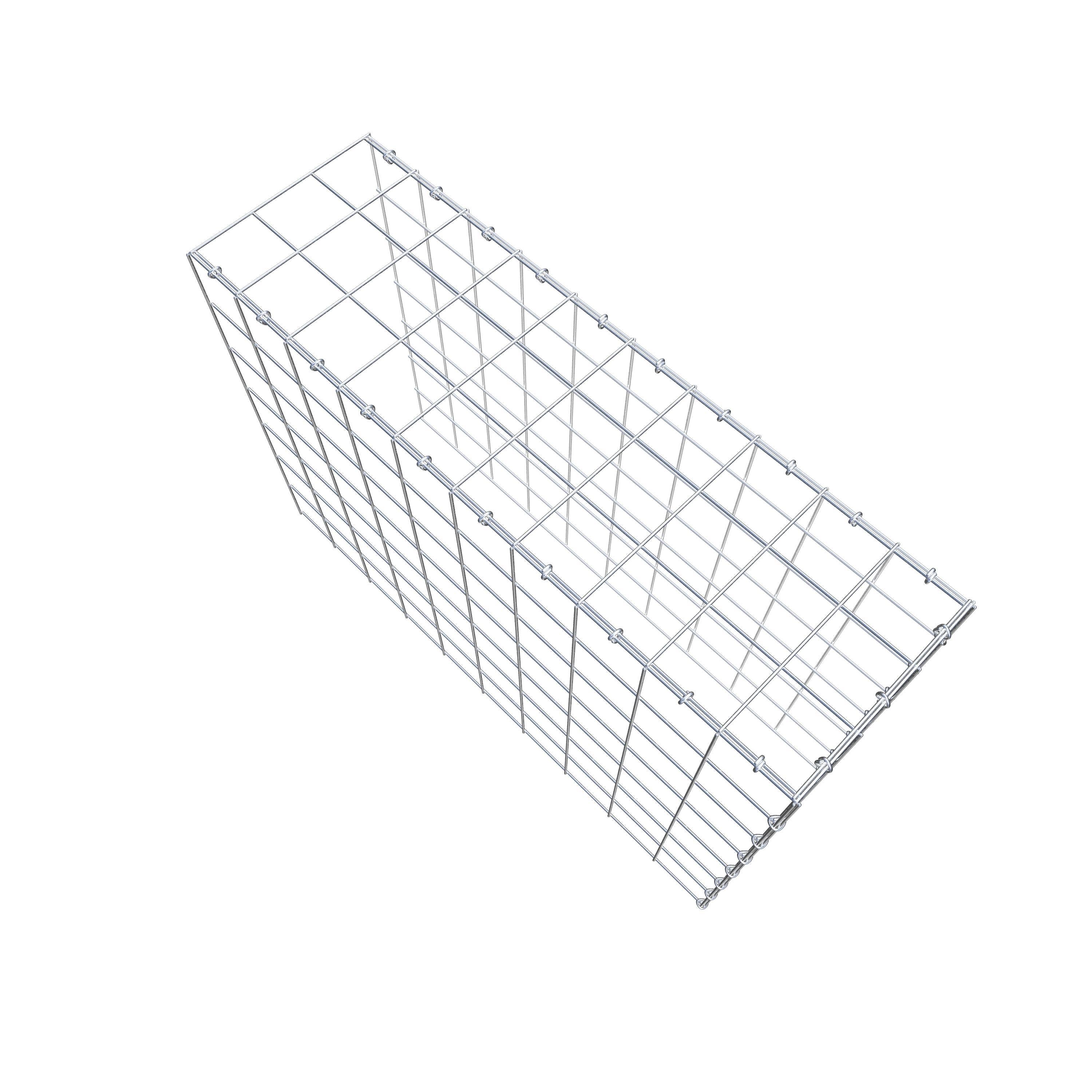 Mounted gabion type 4 100 cm x 70 cm x 30 cm (L x H x D), mesh size 10 cm x 10 cm, C-ring