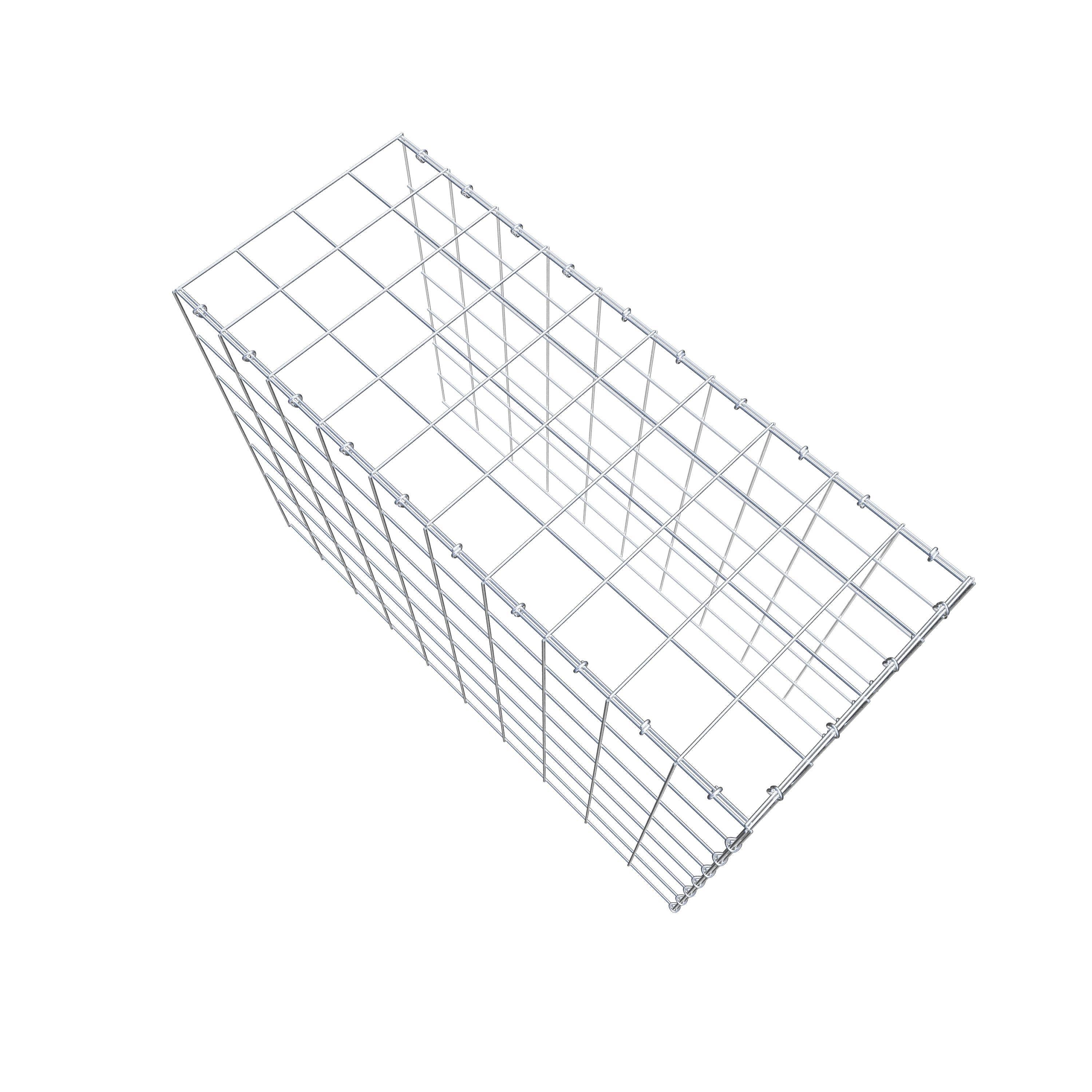 Mounted gabion type 4 100 cm x 70 cm x 40 cm (L x H x D), mesh size 10 cm x 10 cm, C-ring