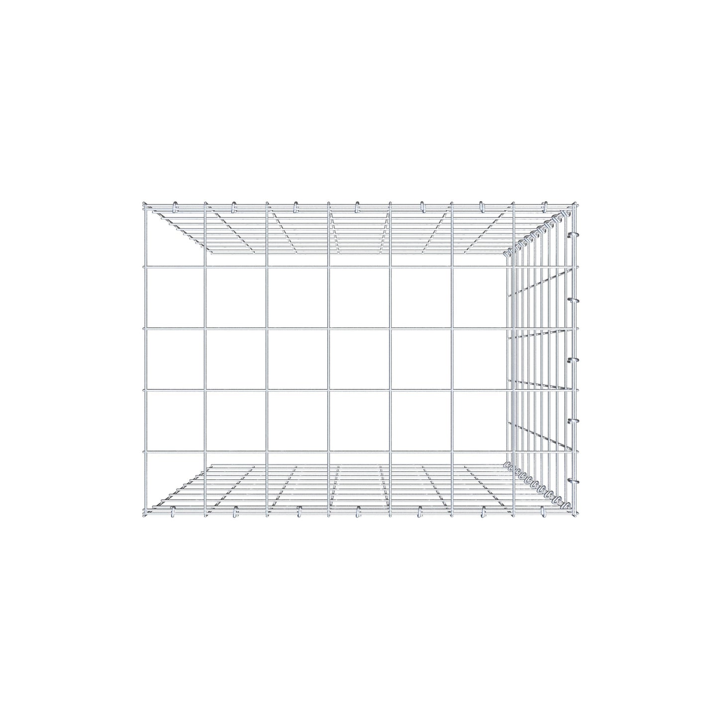 Fourche rapportée type 4 100 cm x 70 cm x 50 cm (L x H x P), mailles 10 cm x 10 cm, anneau C