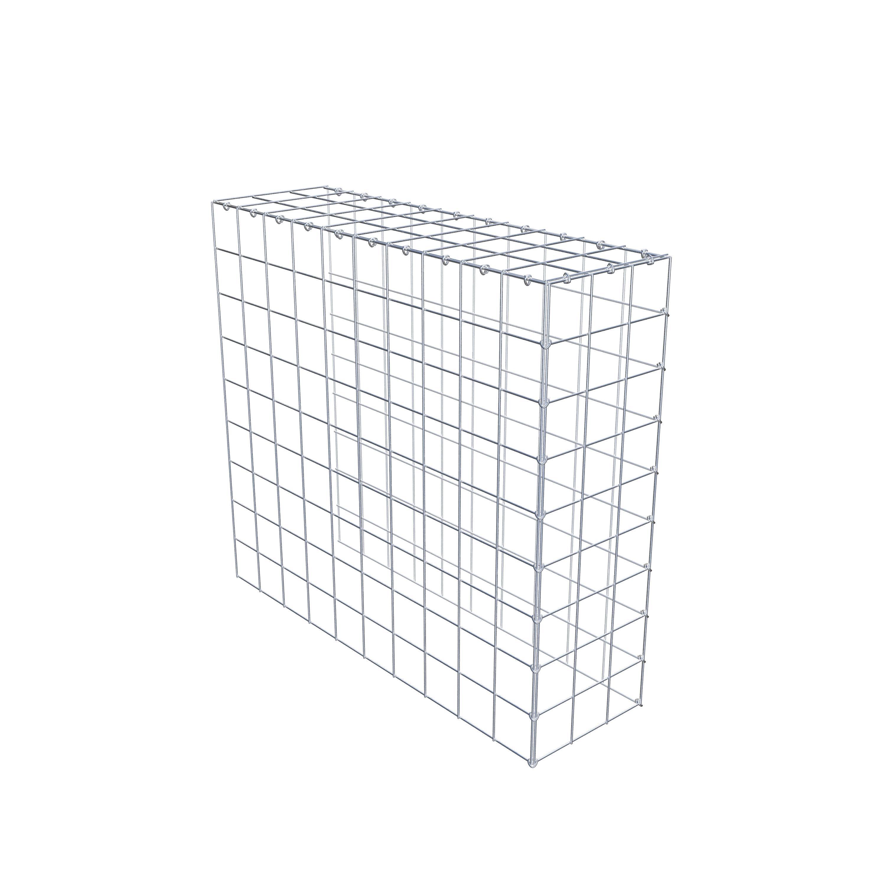 Monteret gabion type 4 100 cm x 90 cm x 30 cm (L x H x D), maskestørrelse 10 cm x 10 cm, C-ring