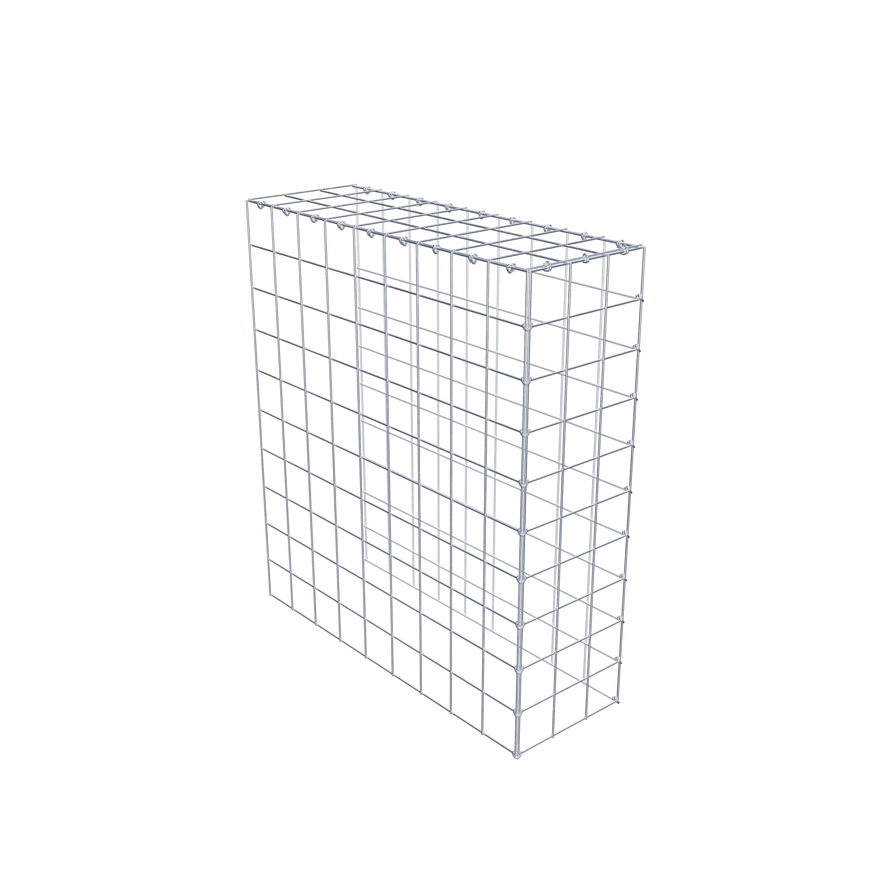 Monteret gabion type 4 100 cm x 90 cm x 30 cm (L x H x D), maskestørrelse 10 cm x 10 cm, C-ring