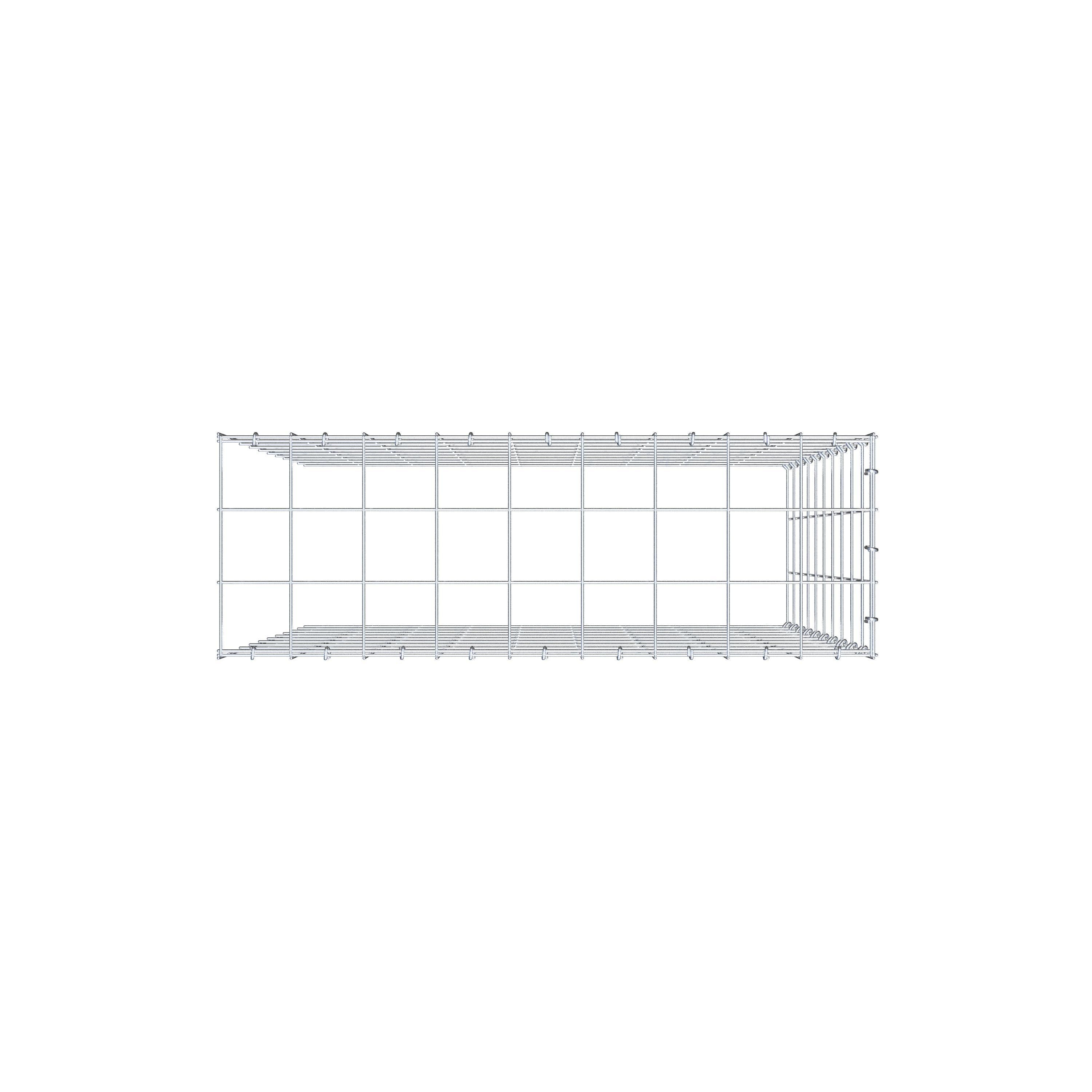 Add-on schanskorf type 4 100 cm x 90 cm x 30 cm (L x H x D), maaswijdte 10 cm x 10 cm, C-ring