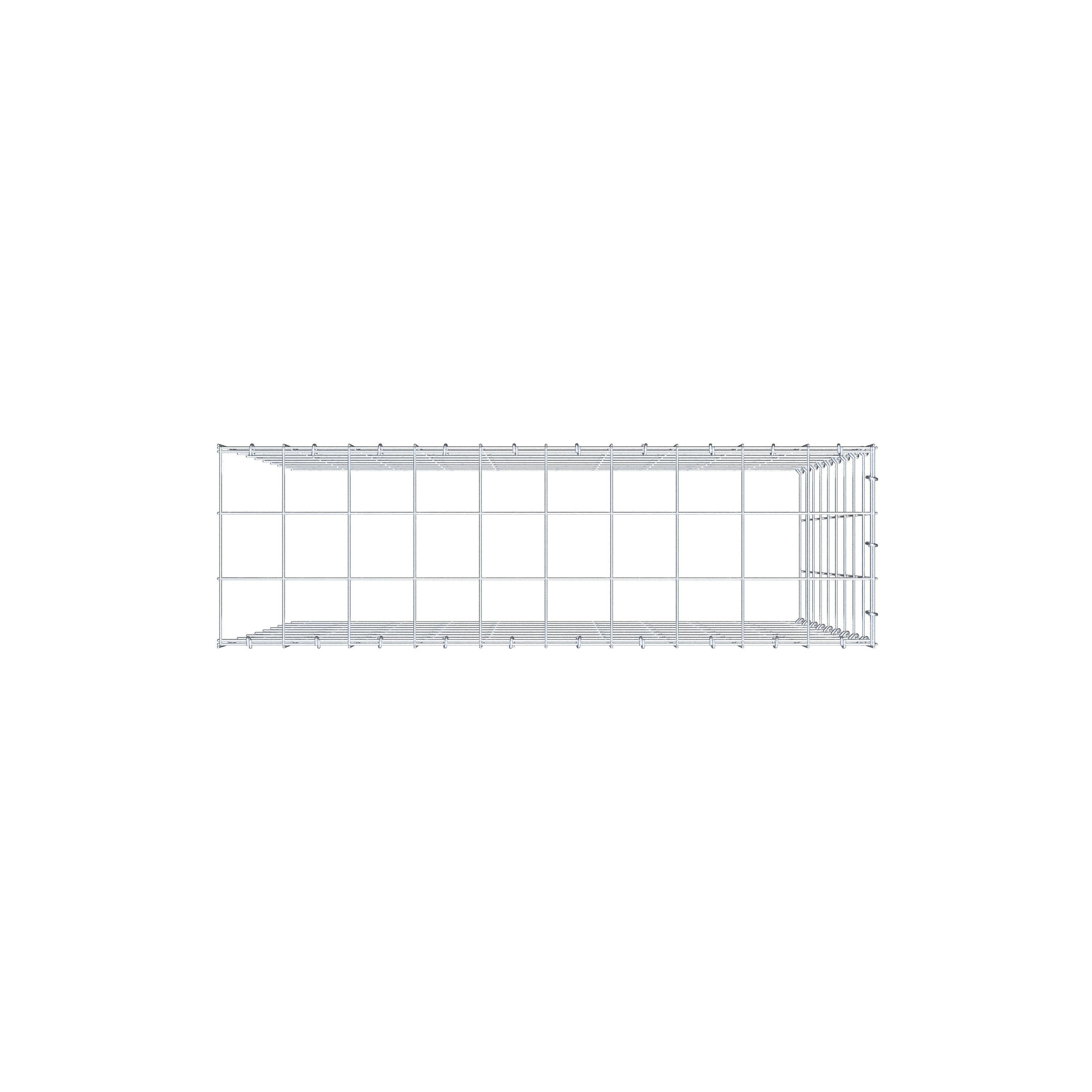 Add-on schanskorf type 4 100 cm x 90 cm x 30 cm (L x H x D), maaswijdte 10 cm x 10 cm, C-ring