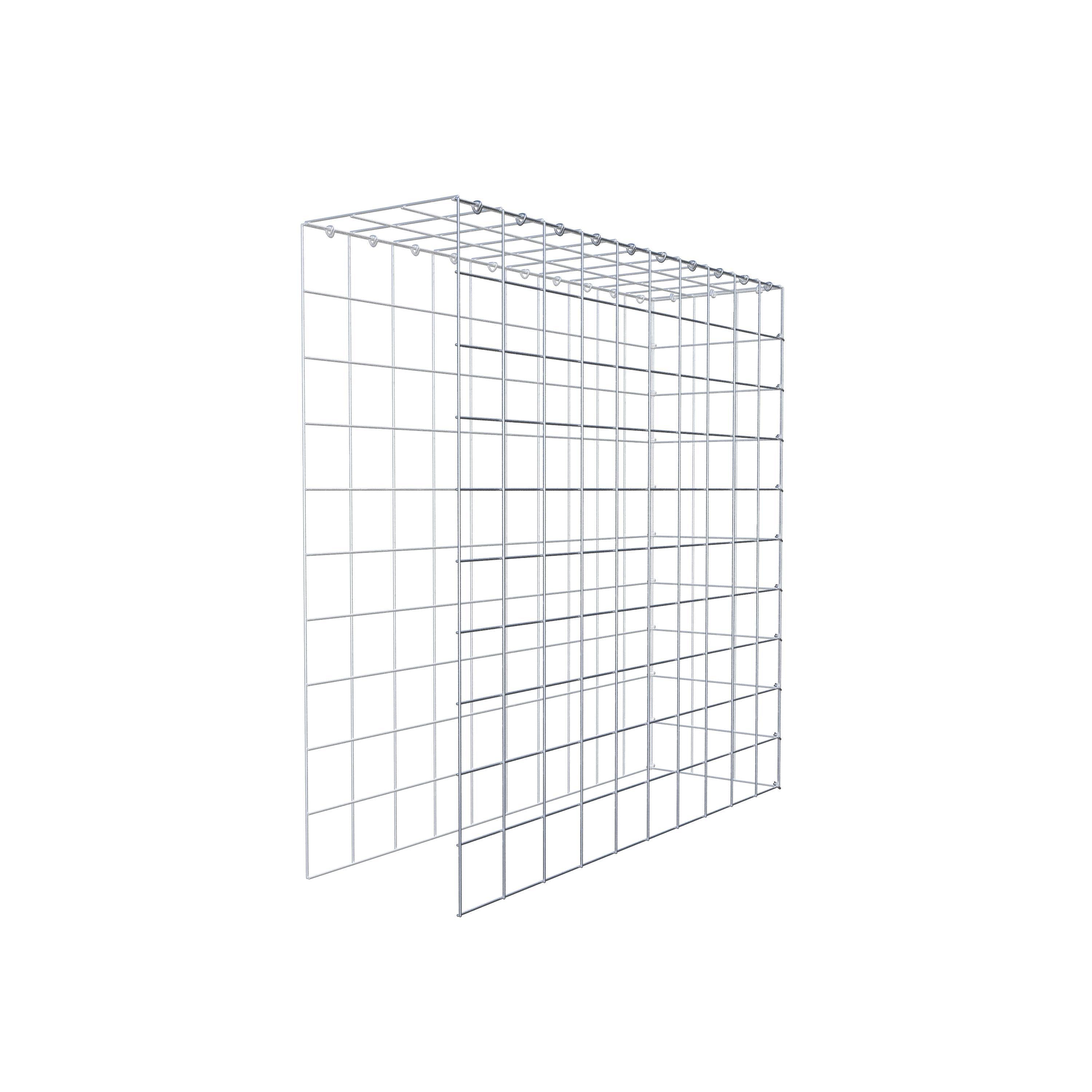 Monteret gabion type 4 100 cm x 100 cm x 30 cm (L x H x D), maskestørrelse 10 cm x 10 cm, C-ring