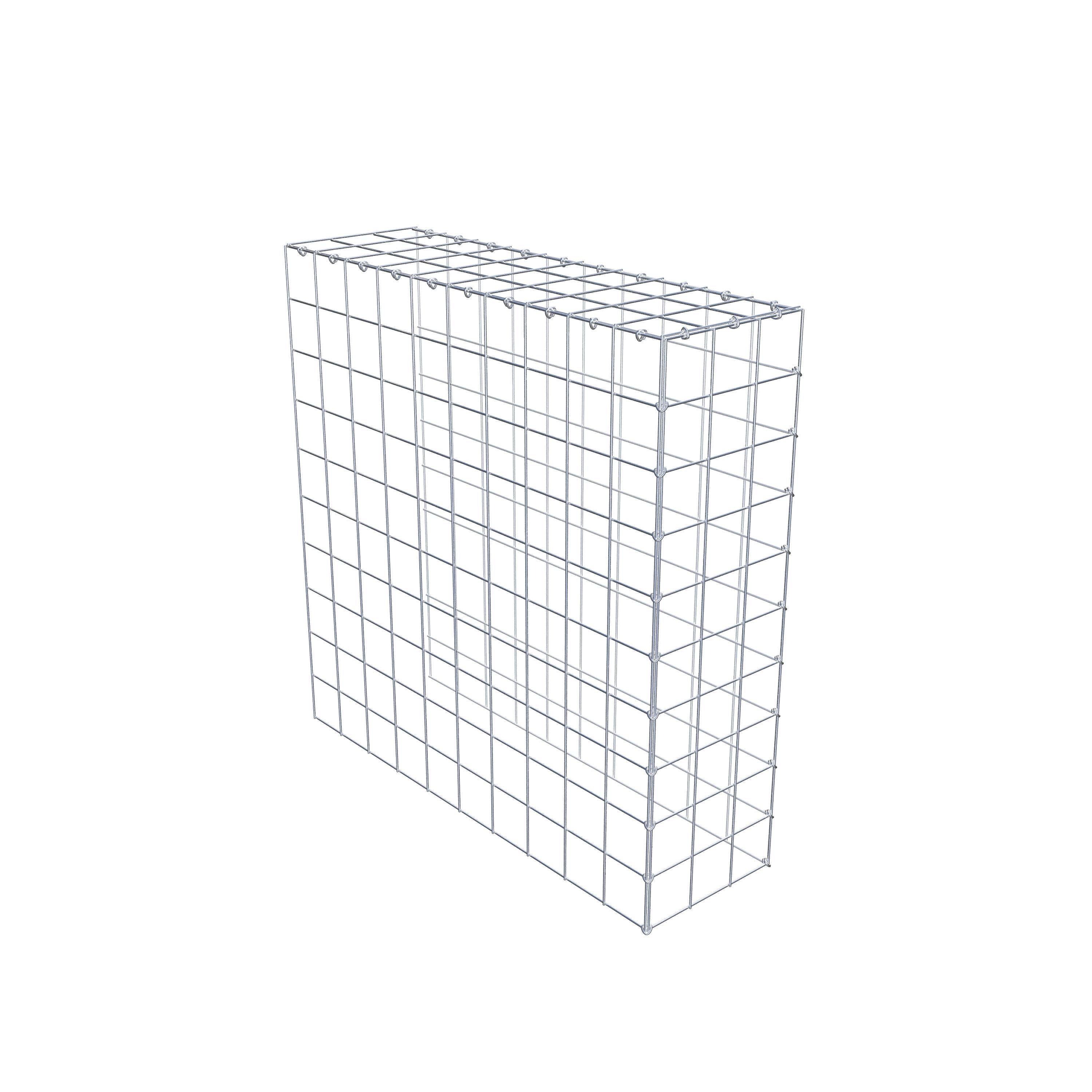 Extra gabion typ 4 100 cm x 100 cm x 30 cm (L x H x D), maskstorlek 10 cm x 10 cm, C-ring