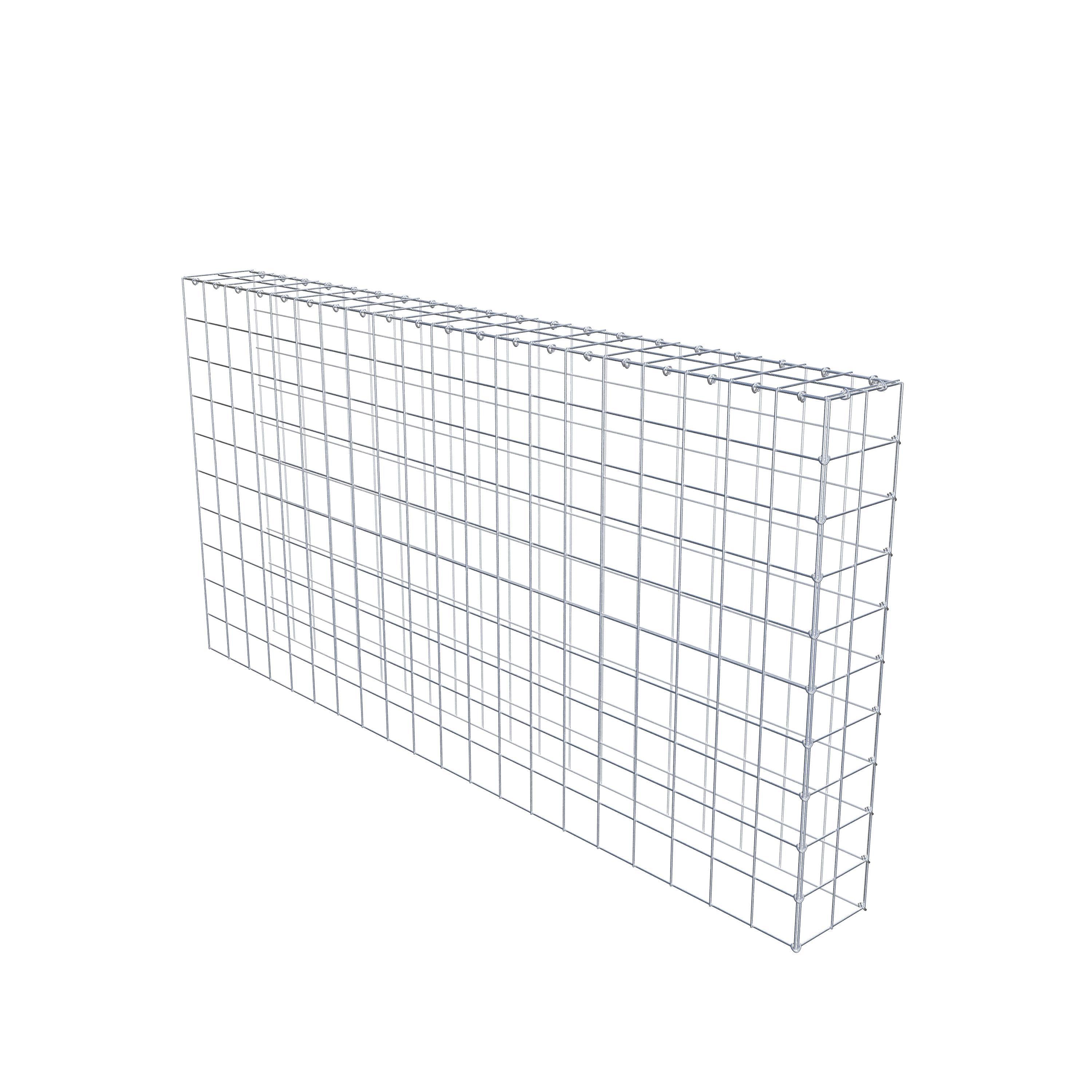 Monteret gabion type 4 200 cm x 100 cm x 20 cm (L x H x D), maskestørrelse 10 cm x 10 cm, C-ring