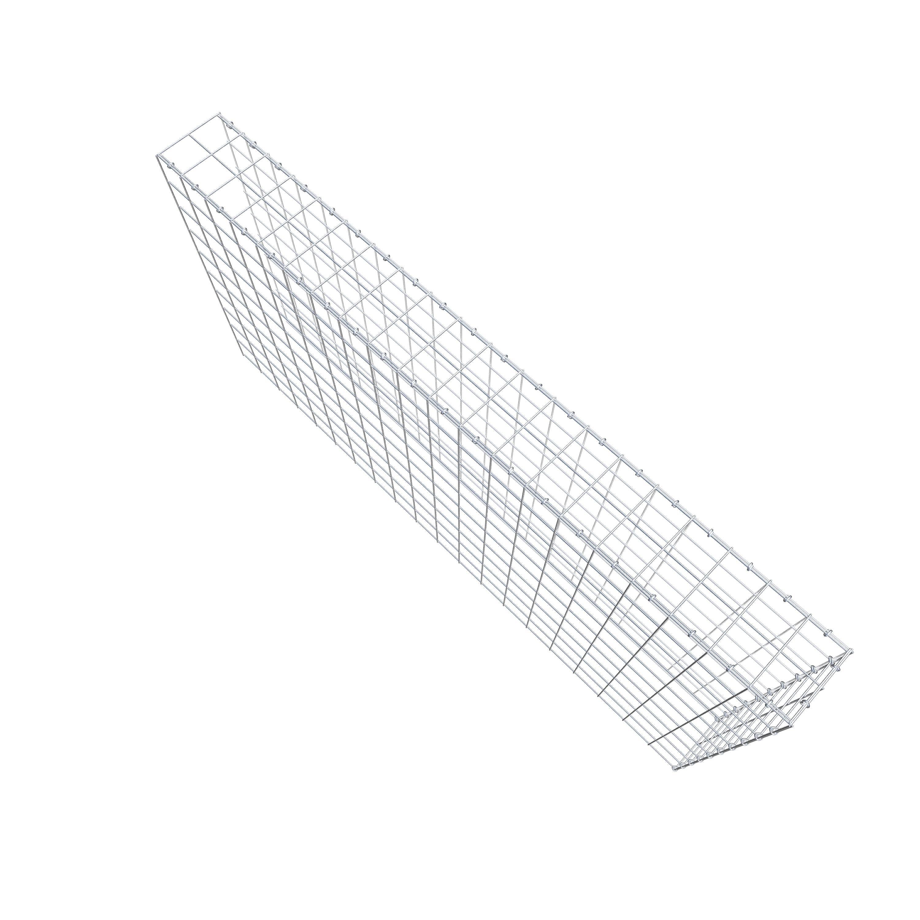 Mounted gabion type 4 200 cm x 100 cm x 20 cm (L x H x D), mesh size 10 cm x 10 cm, C-ring