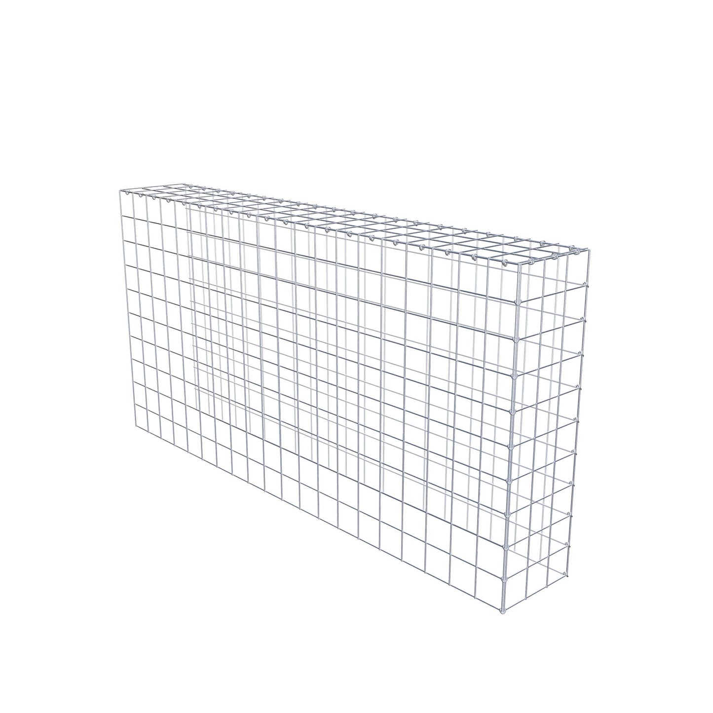 Monteret gabion type 4 200 cm x 100 cm x 30 cm (L x H x D), maskestørrelse 10 cm x 10 cm, C-ring