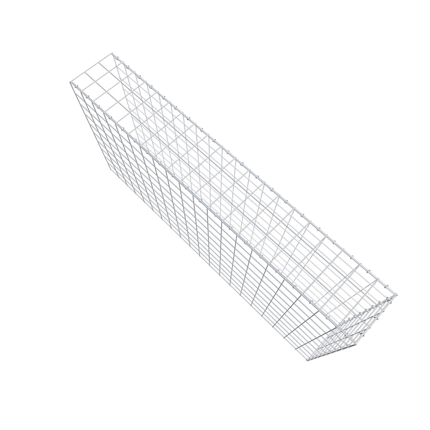 Monteret gabion type 4 200 cm x 100 cm x 30 cm (L x H x D), maskestørrelse 10 cm x 10 cm, C-ring