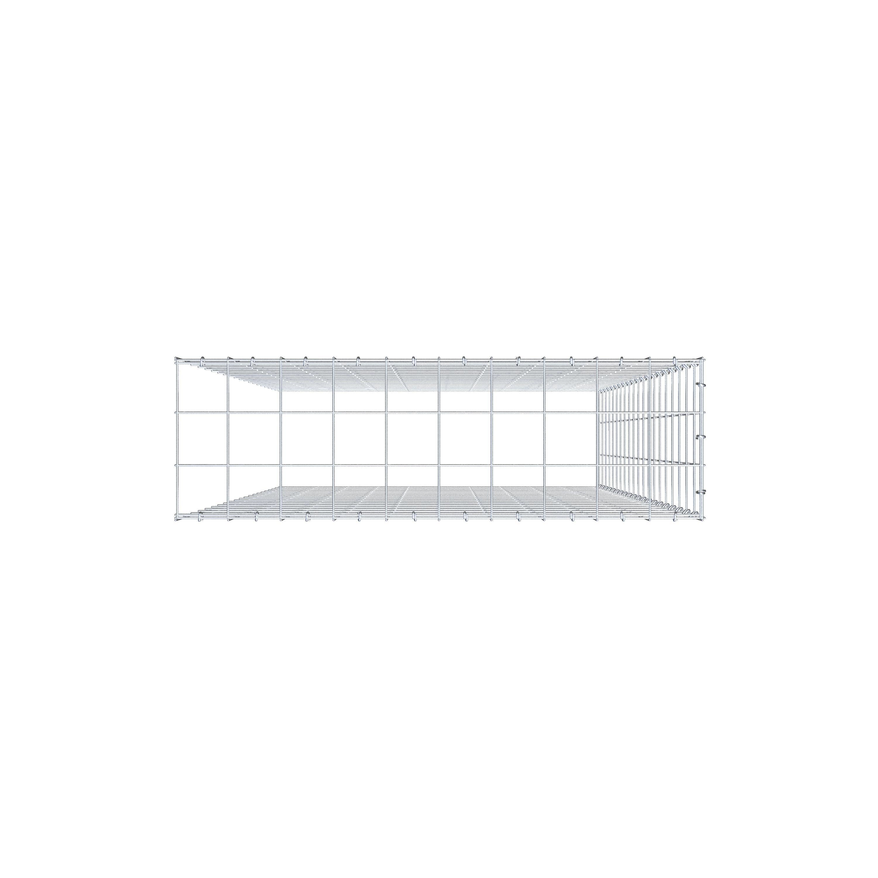 Add-on schanskorf type 4 200 cm x 100 cm x 30 cm (L x H x D), maaswijdte 10 cm x 10 cm, C-ring