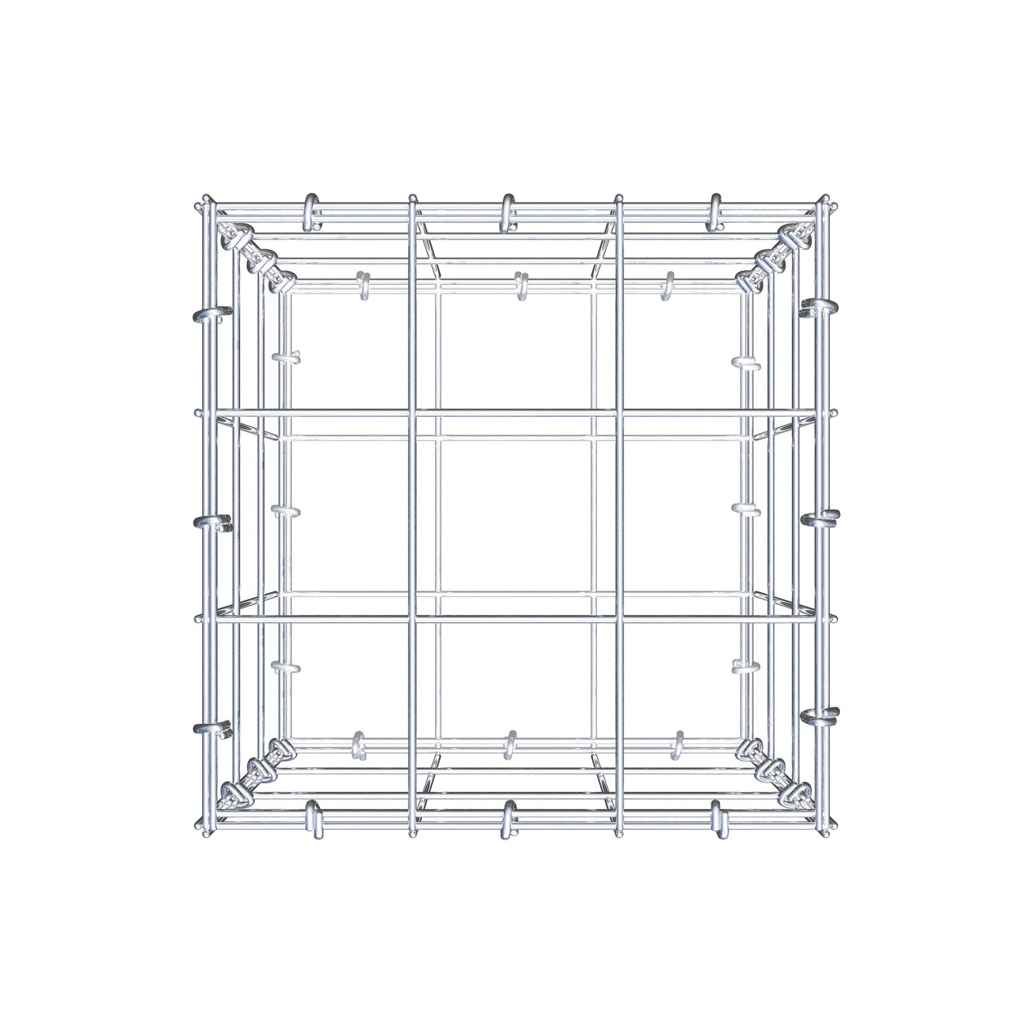 Gabião 30 cm x 30 cm x 30 cm (C x A x P), malhagem 10 cm x 10 cm, anel C