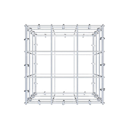 Gabião 30 cm x 30 cm x 30 cm (C x A x P), malhagem 10 cm x 10 cm, anel C