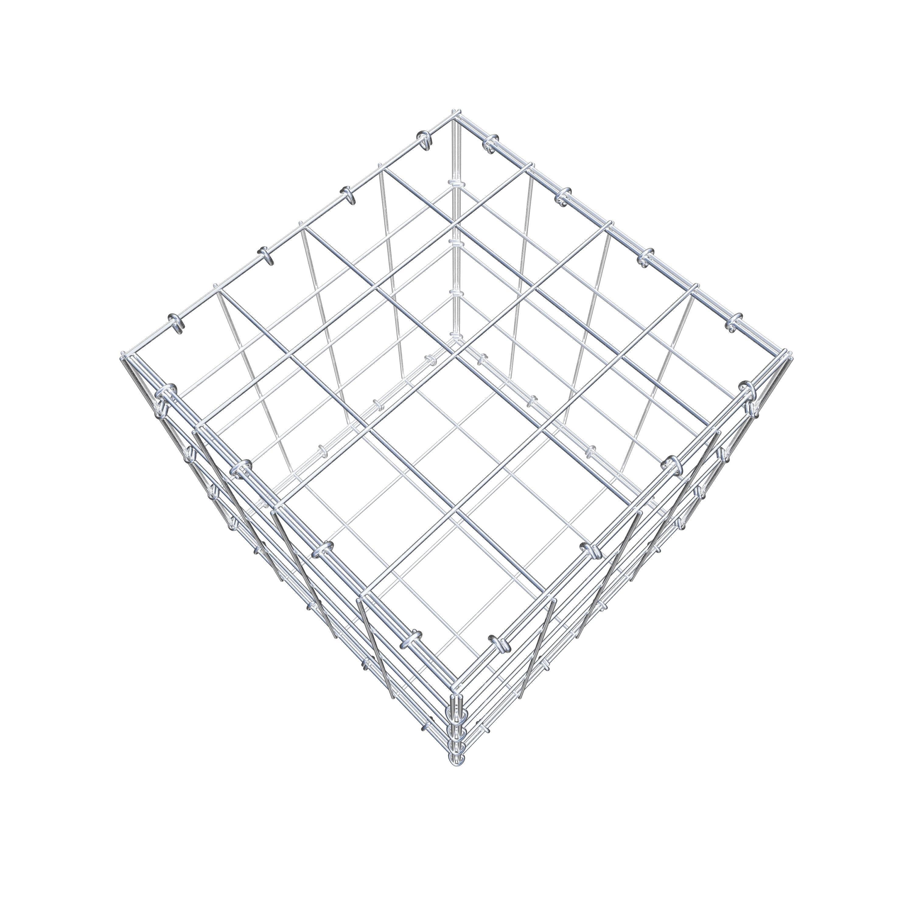 Gabione 40 cm x 40 cm x 40 cm (L x H x T), Maschenweite 10 cm x 10 cm, C-Ring