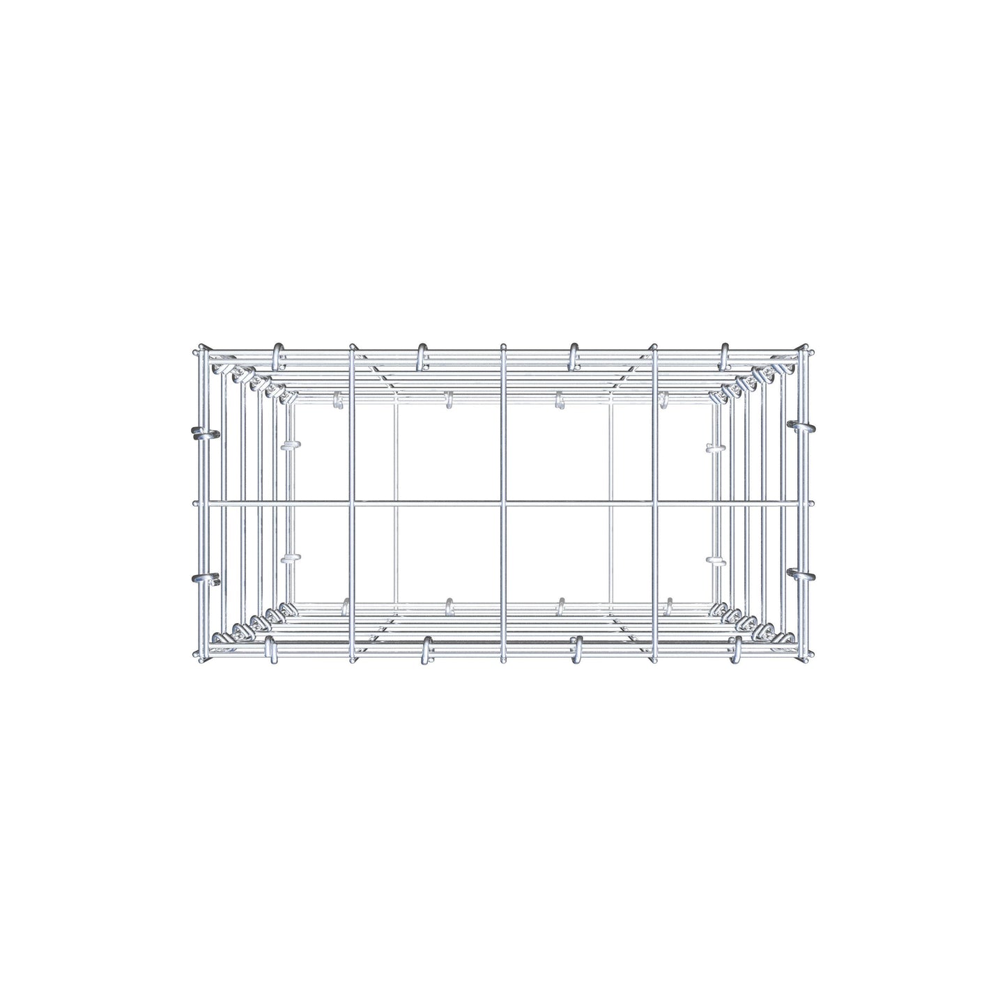 Gabion 50 cm x 40 cm x 20 cm (L x H x D), maskestørrelse 10 cm x 10 cm, C-ring