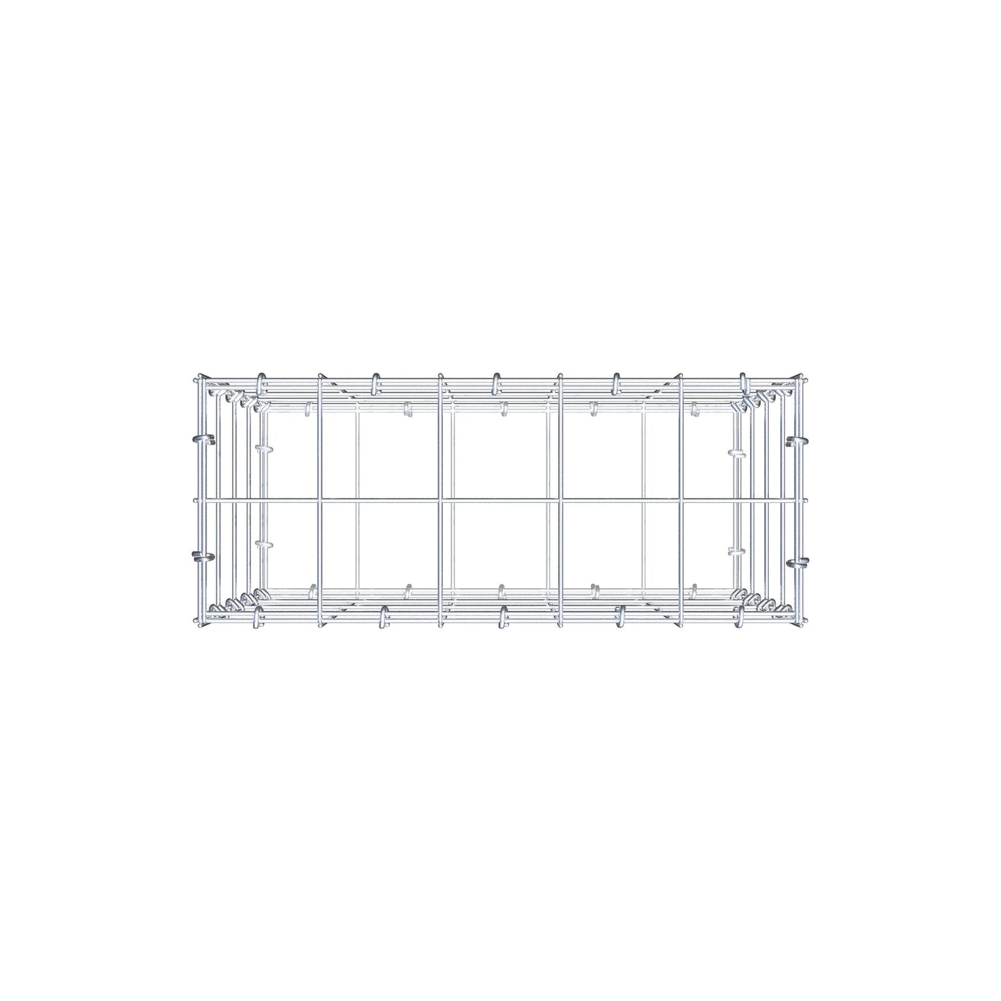 Gabion 50 cm x 40 cm x 20 cm (L x H x D), maskestørrelse 10 cm x 10 cm, C-ring