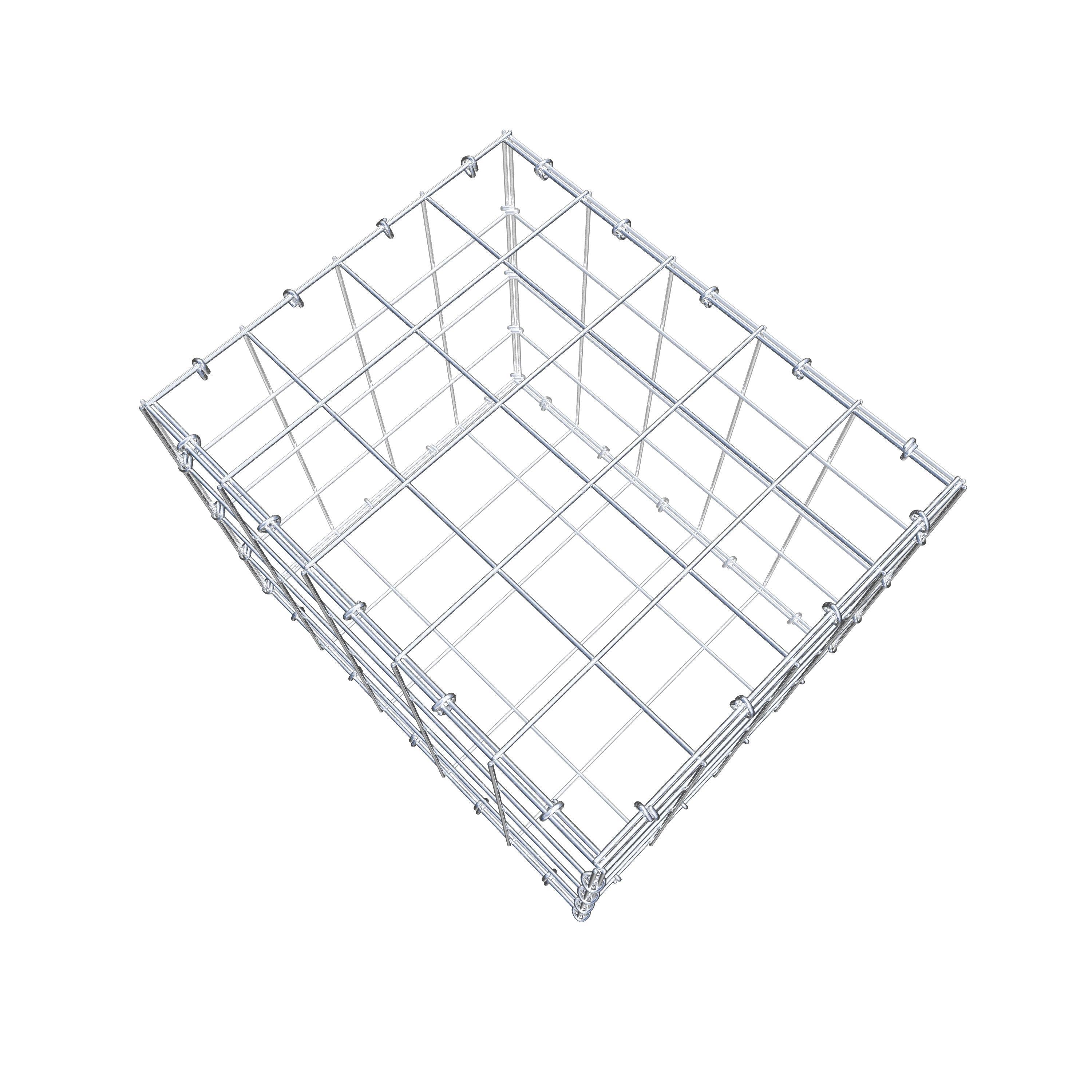 Gabion 50 cm x 40 cm x 40 cm (L x H x D), maskstorlek 10 cm x 10 cm, C-ring