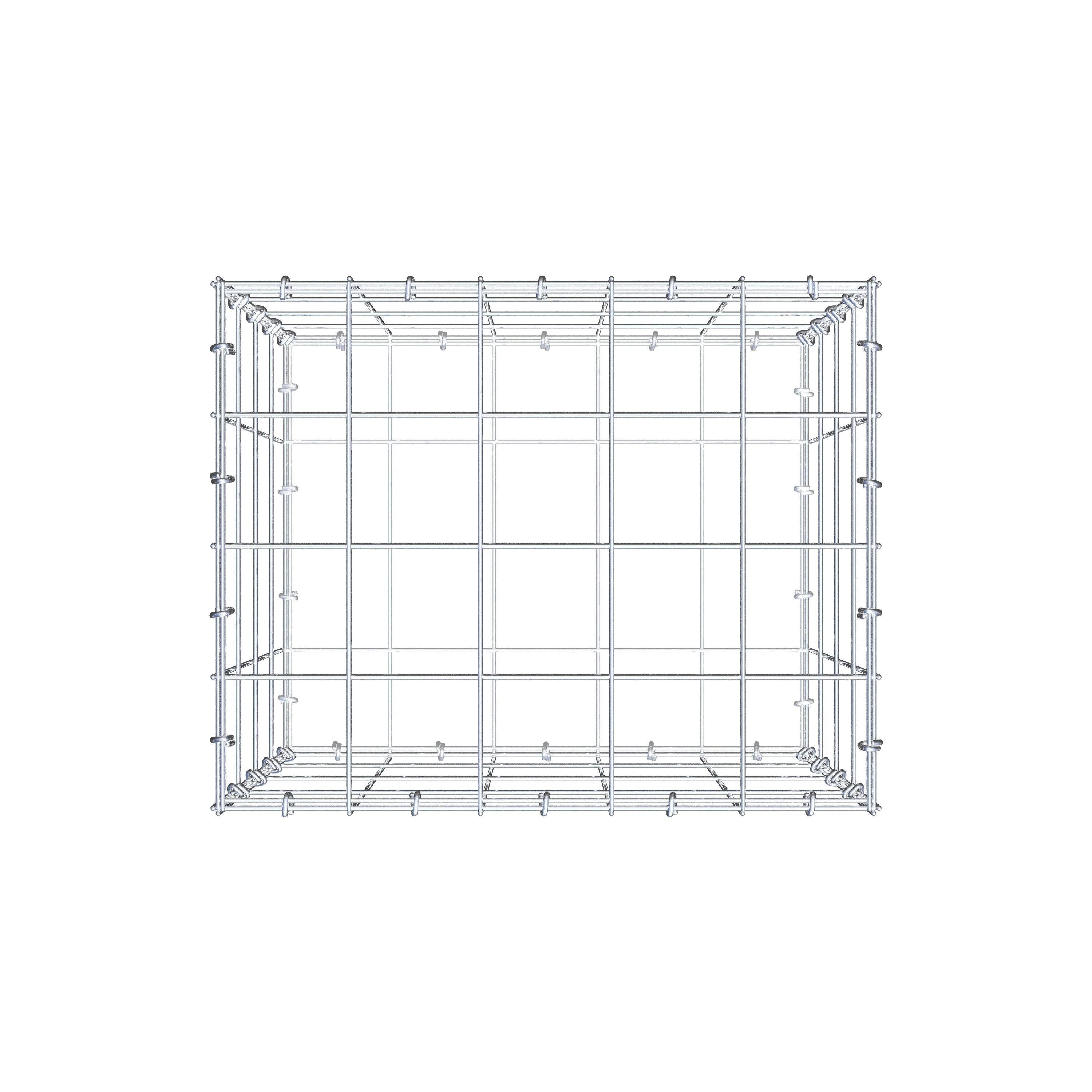 Gabion 50 cm x 40 cm x 40 cm (L x H x D), maskstorlek 10 cm x 10 cm, C-ring