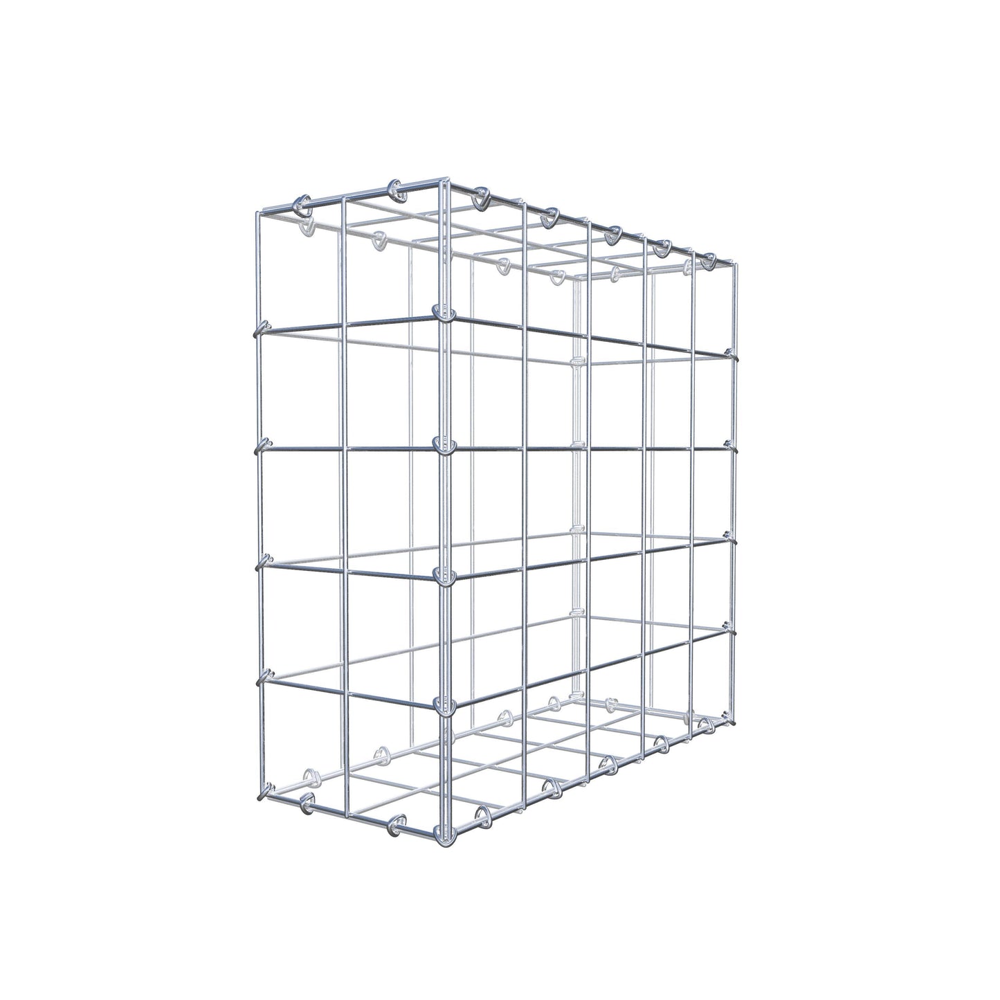Gabion 50 cm x 50 cm x 20 cm (L x H x P), mailles 10 cm x 10 cm, anneau en C