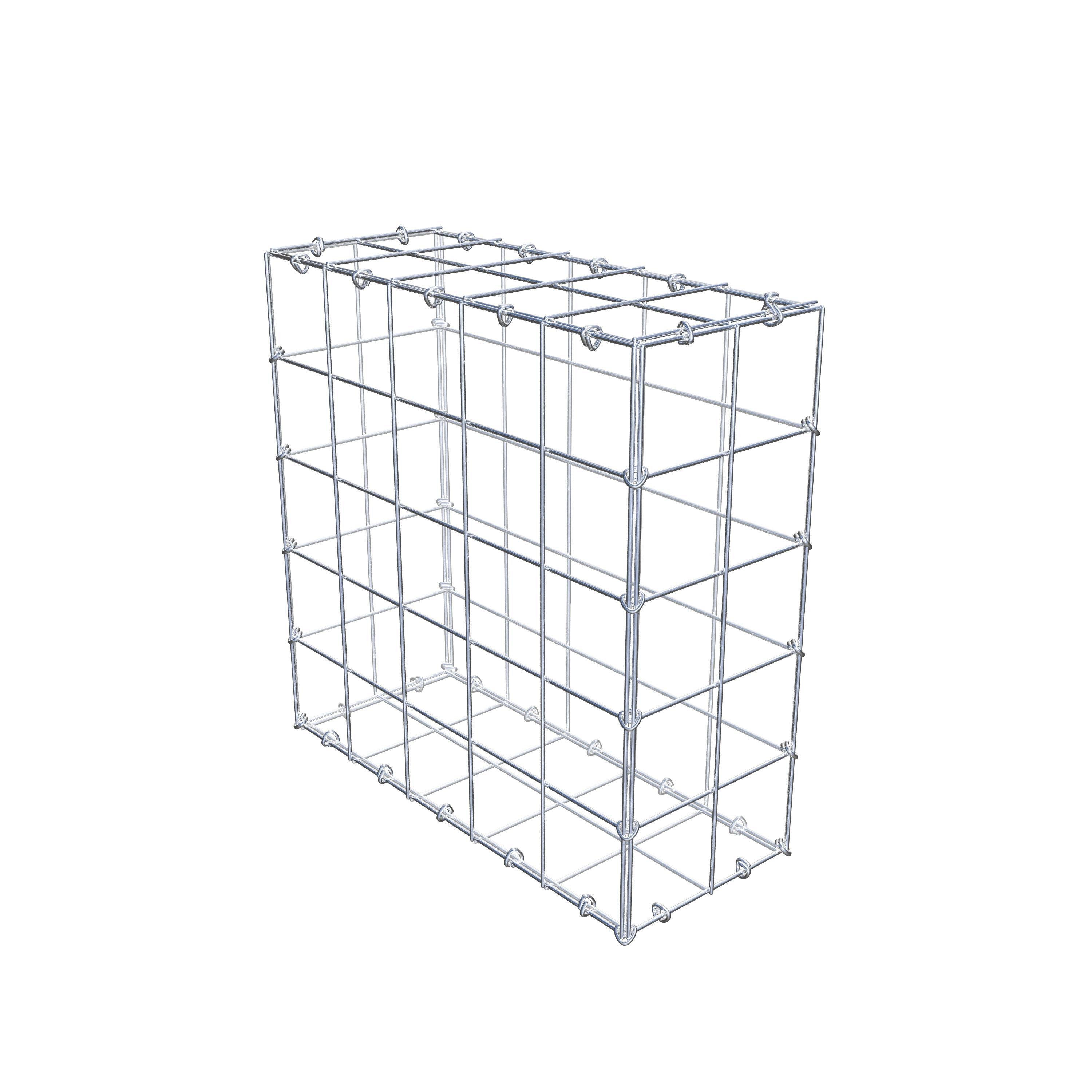 Gabion 50 cm x 50 cm x 20 cm (L x H x D), maskstorlek 10 cm x 10 cm, C-ring