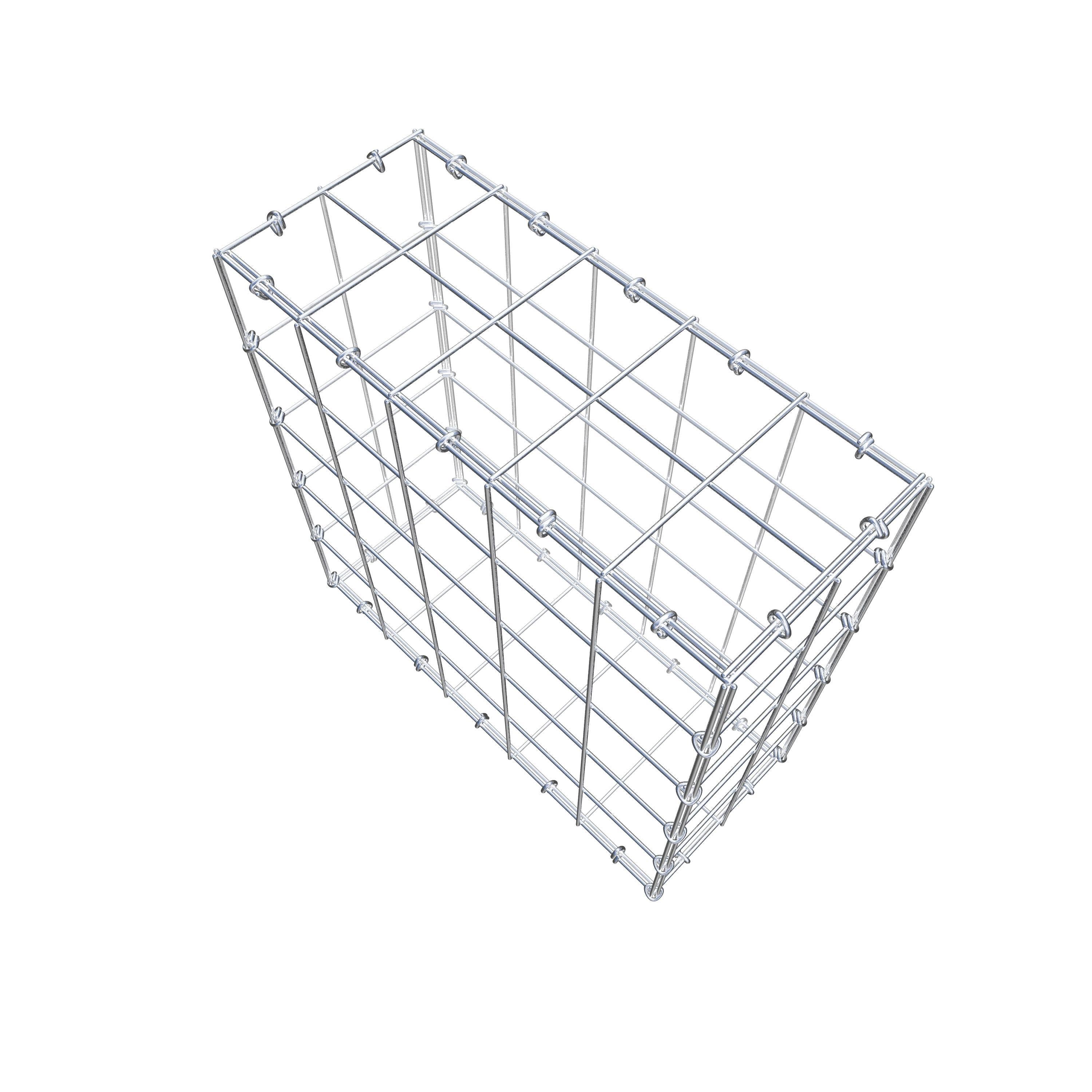 Gabione 50 cm x 50 cm x 20 cm (L x H x T), Maschenweite 10 cm x 10 cm, C-Ring