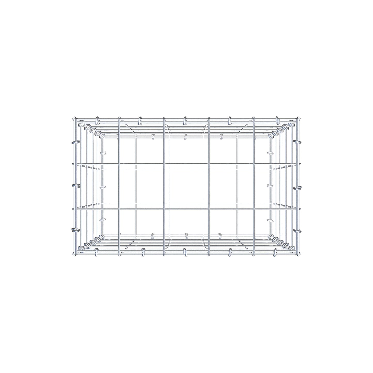 Gabion 50 cm x 50 cm x 30 cm (L x H x P), mailles 10 cm x 10 cm, anneau en C