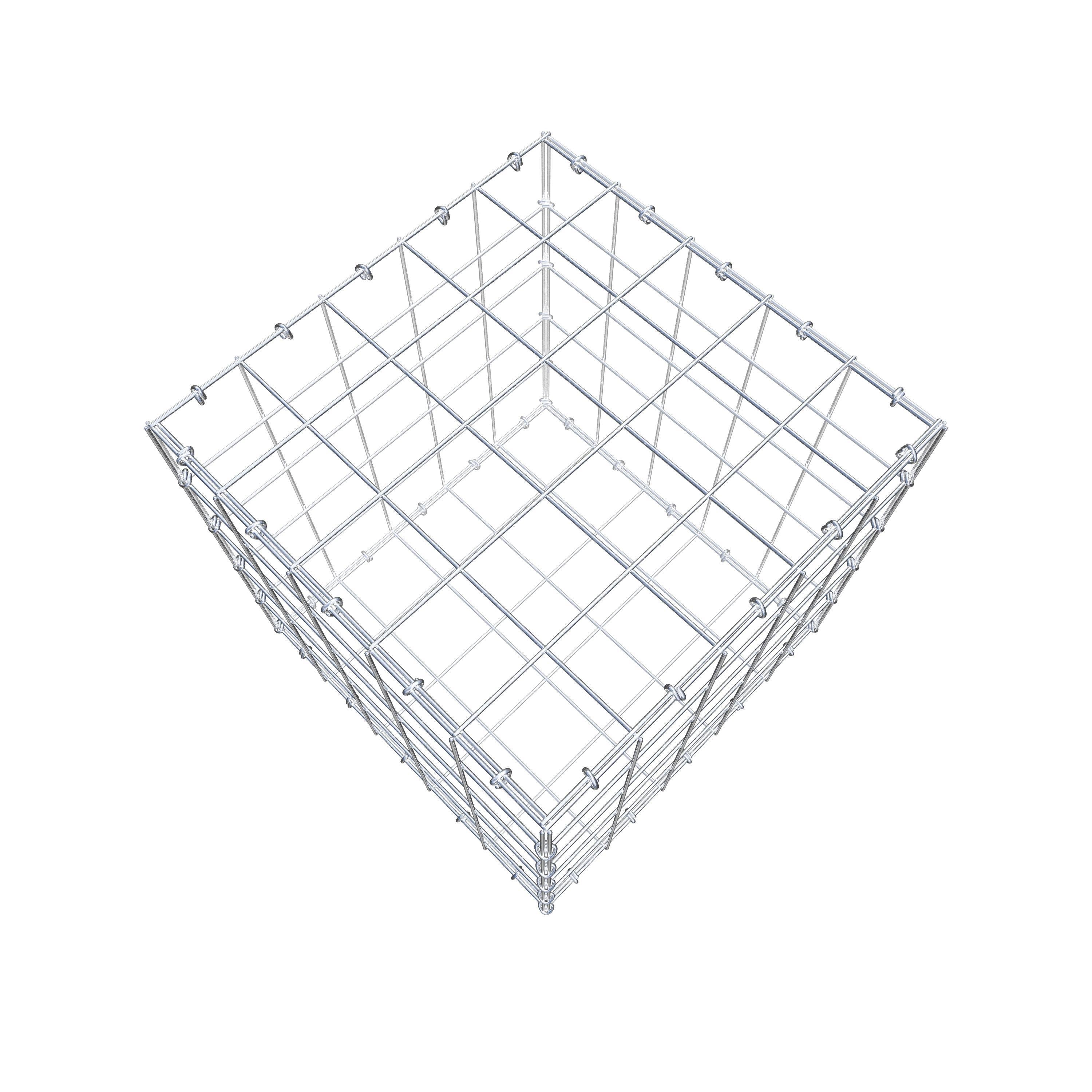 Gabion 50 cm x 50 cm x 50 cm (L x H x D), maskstorlek 10 cm x 10 cm, C-ring