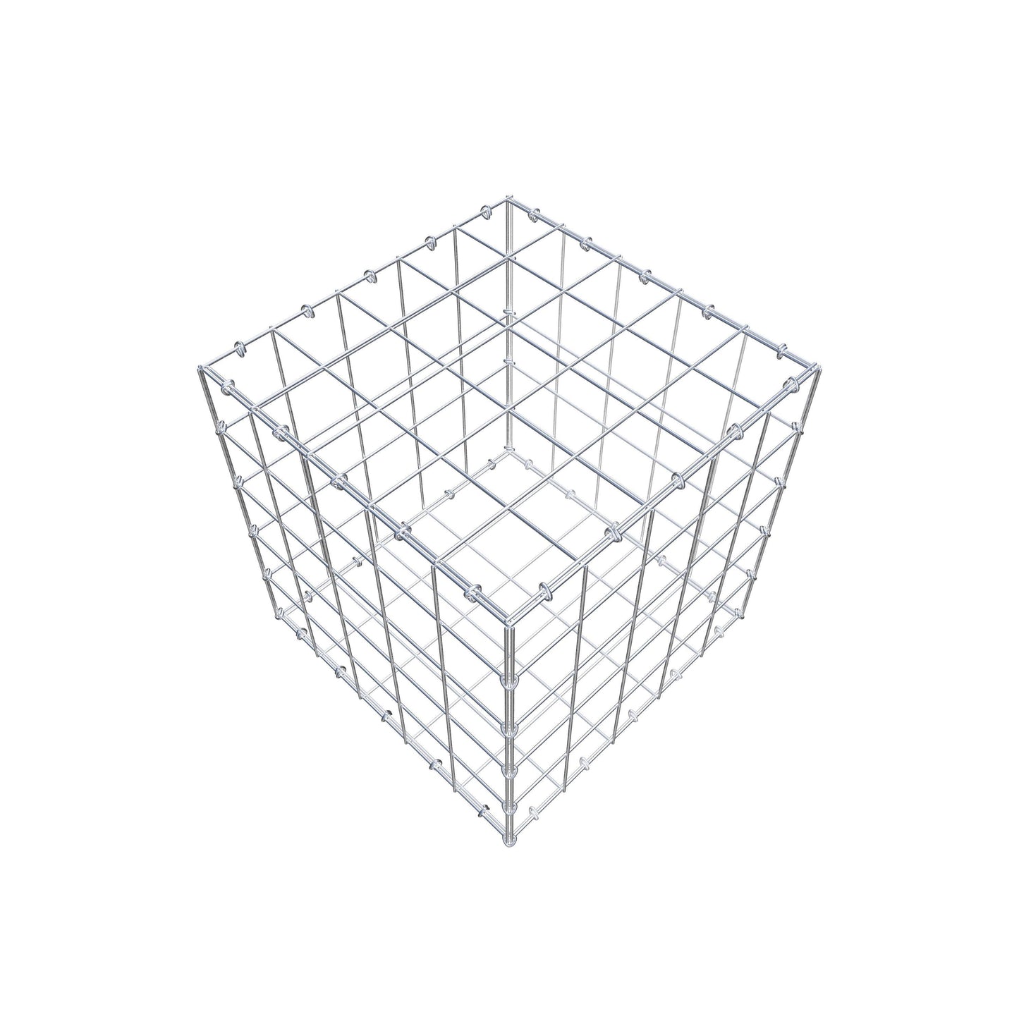 Gabbione 50 cm x 50 cm x 50 cm (L x H x P), maglia 10 cm x 10 cm, anello a C