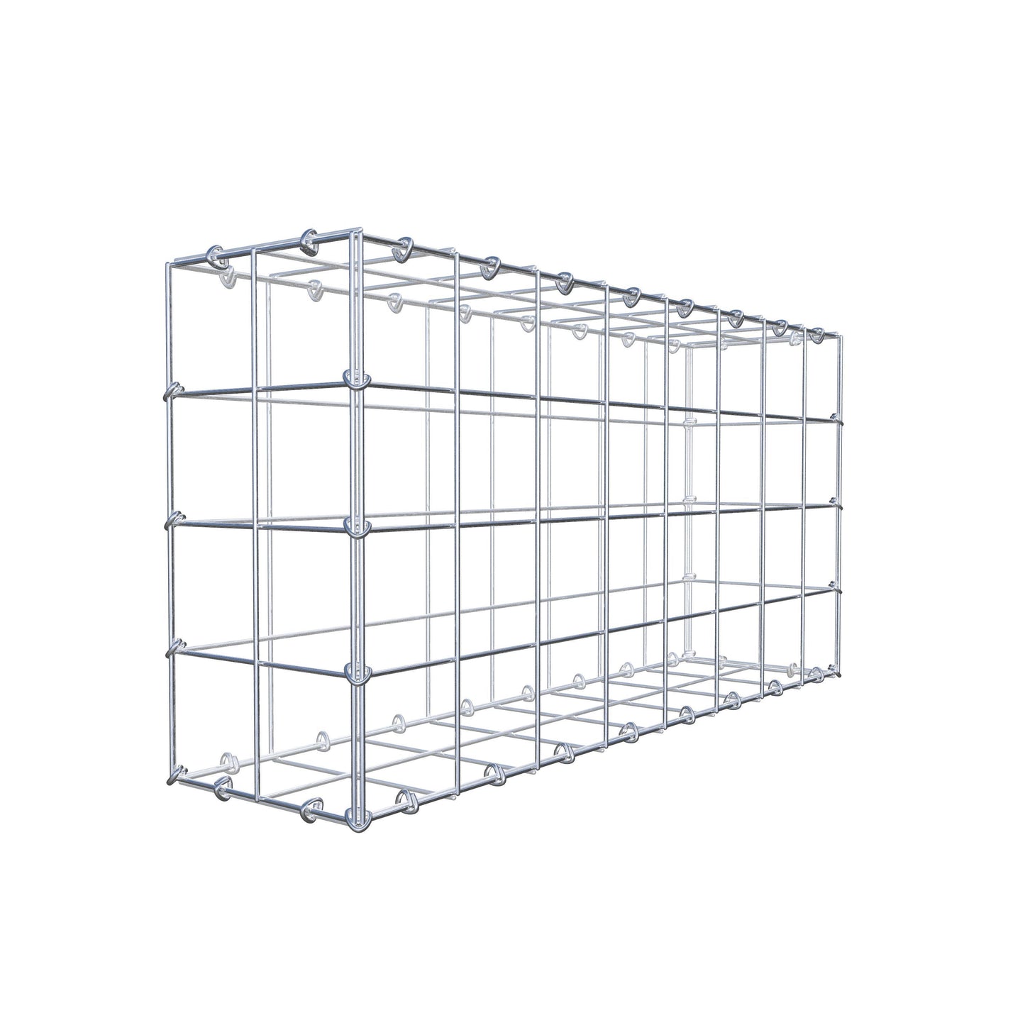 Gabion 80 cm x 40 cm x 20 cm (L x H x P), mailles 10 cm x 10 cm, anneau en C