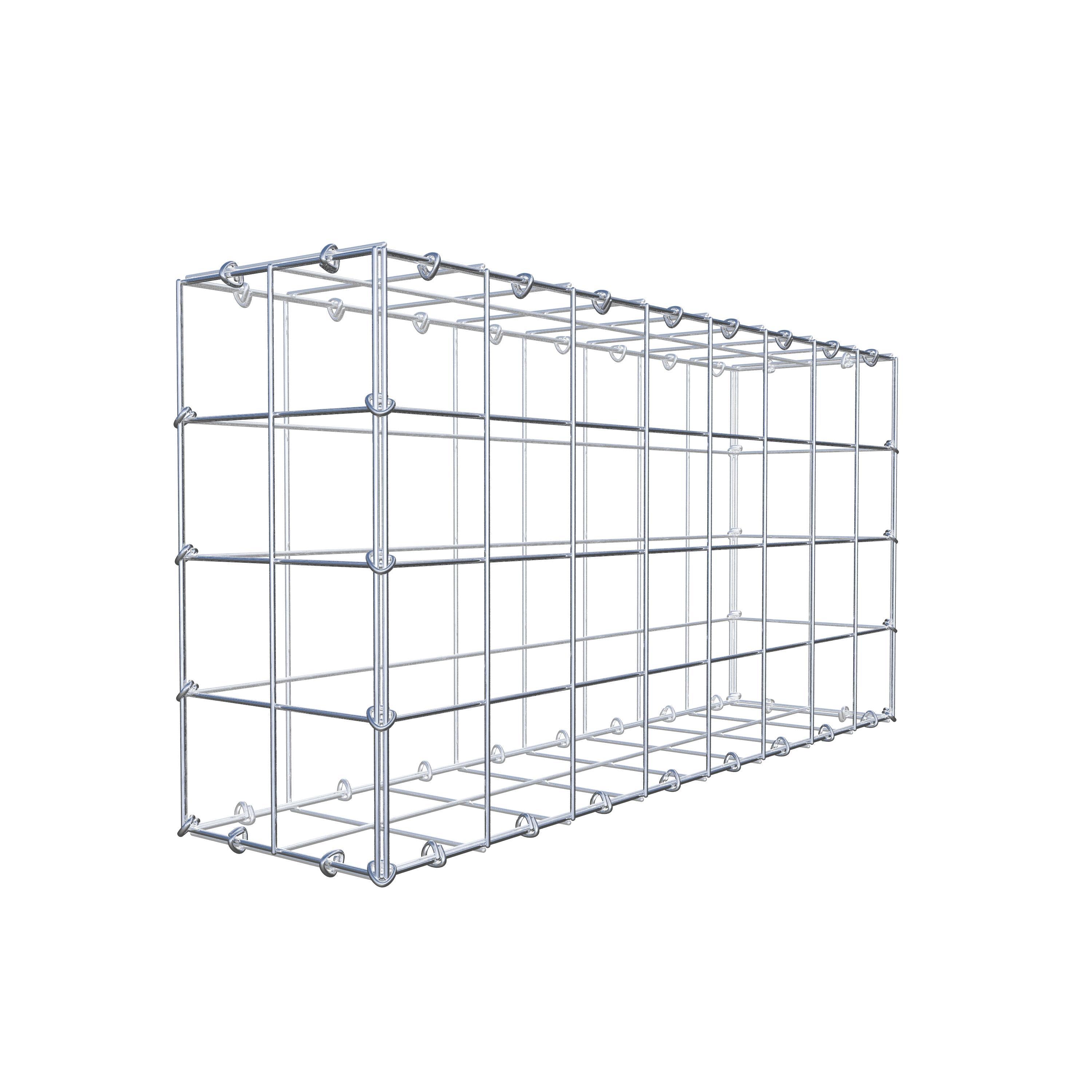 Gabion 80 cm x 40 cm x 20 cm (L x H x D), maskstorlek 10 cm x 10 cm, C-ring