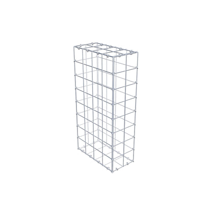 Gabion 80 cm x 40 cm x 20 cm (L x H x P), mailles 10 cm x 10 cm, anneau en C