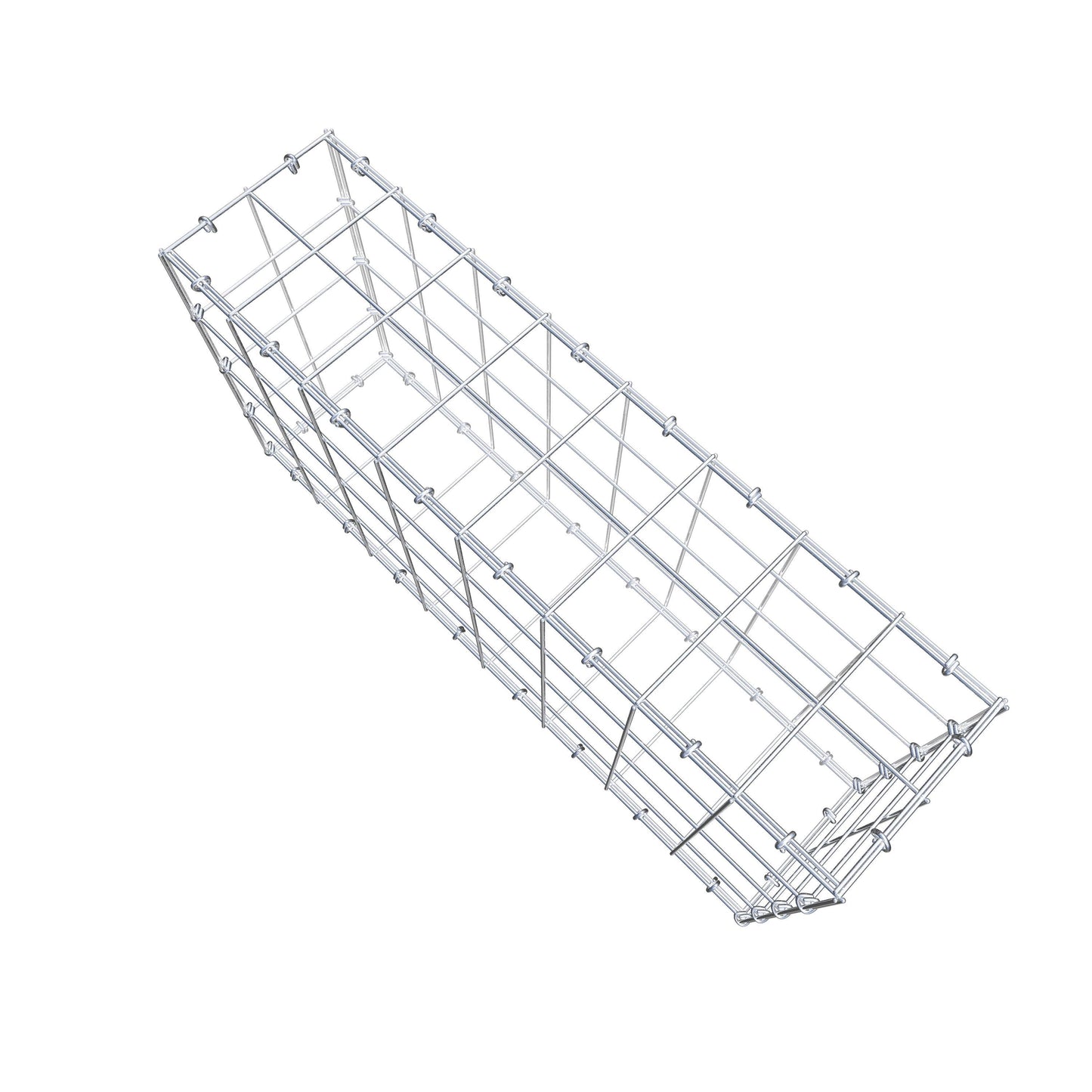 Gabion 80 cm x 40 cm x 20 cm (L x H x P), mailles 10 cm x 10 cm, anneau en C