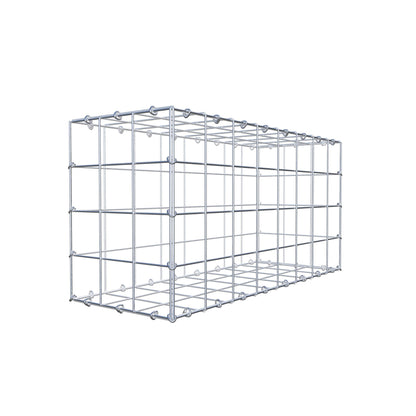 Gabion 80 cm x 40 cm x 30 cm (L x H x D), mesh size 10 cm x 10 cm, C-ring