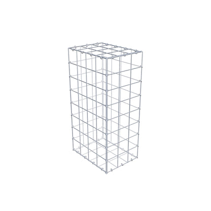 Gabion 80 cm x 40 cm x 30 cm (L x H x D), mesh size 10 cm x 10 cm, C-ring
