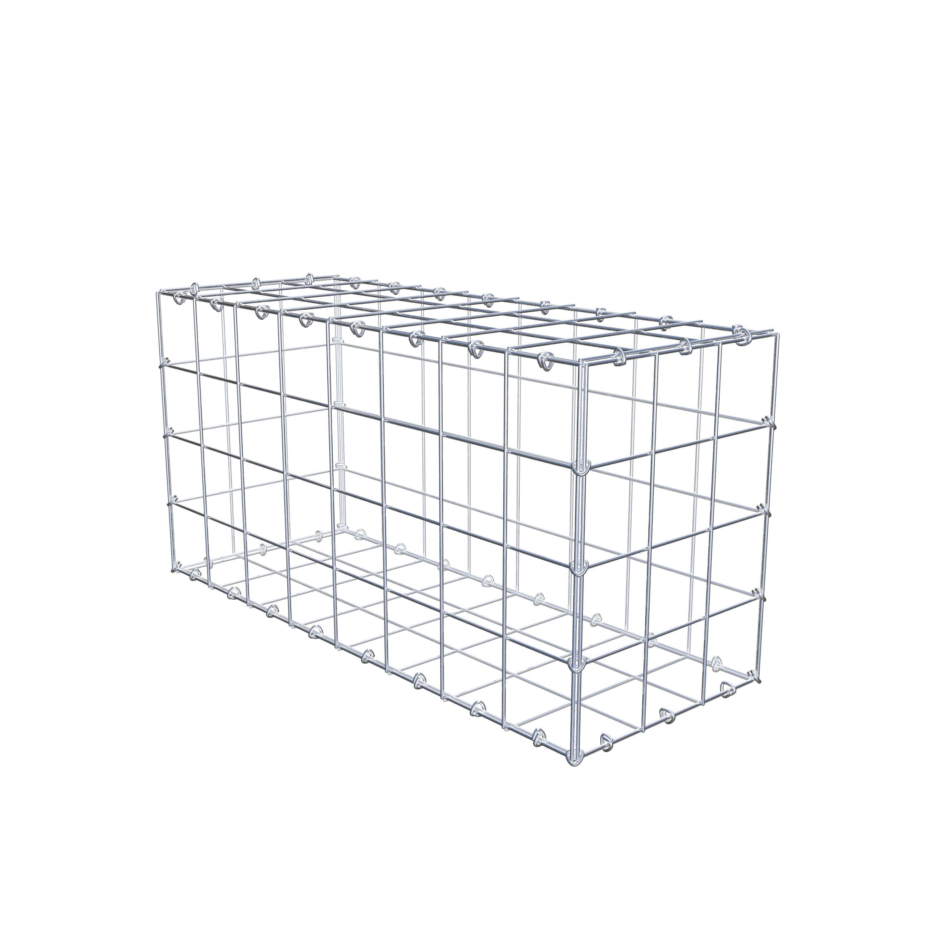 Gabion 80 cm x 40 cm x 30 cm (L x H x D), maskstorlek 10 cm x 10 cm, C-ring