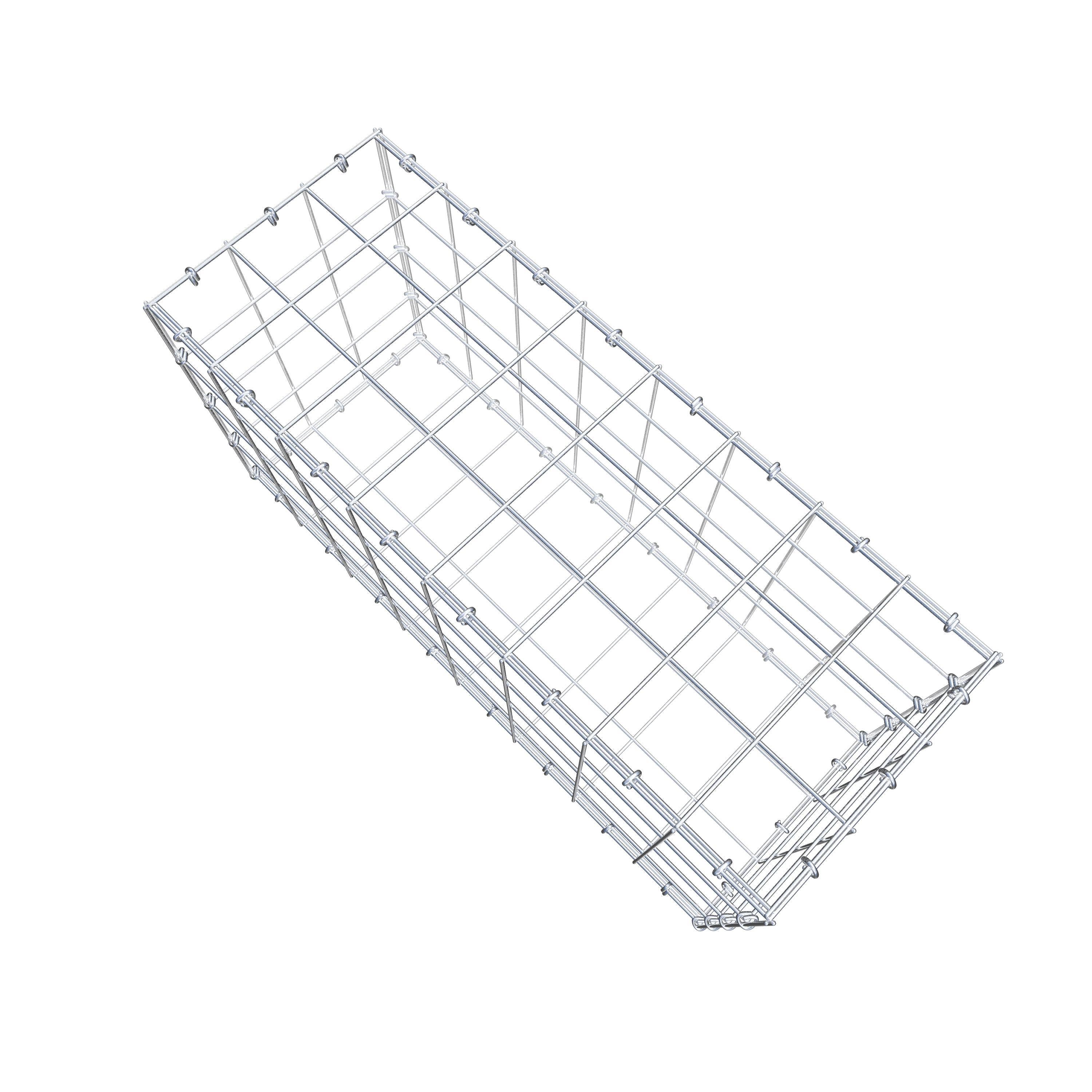 Gabion 80 cm x 40 cm x 30 cm (L x H x D), mesh size 10 cm x 10 cm, C-ring