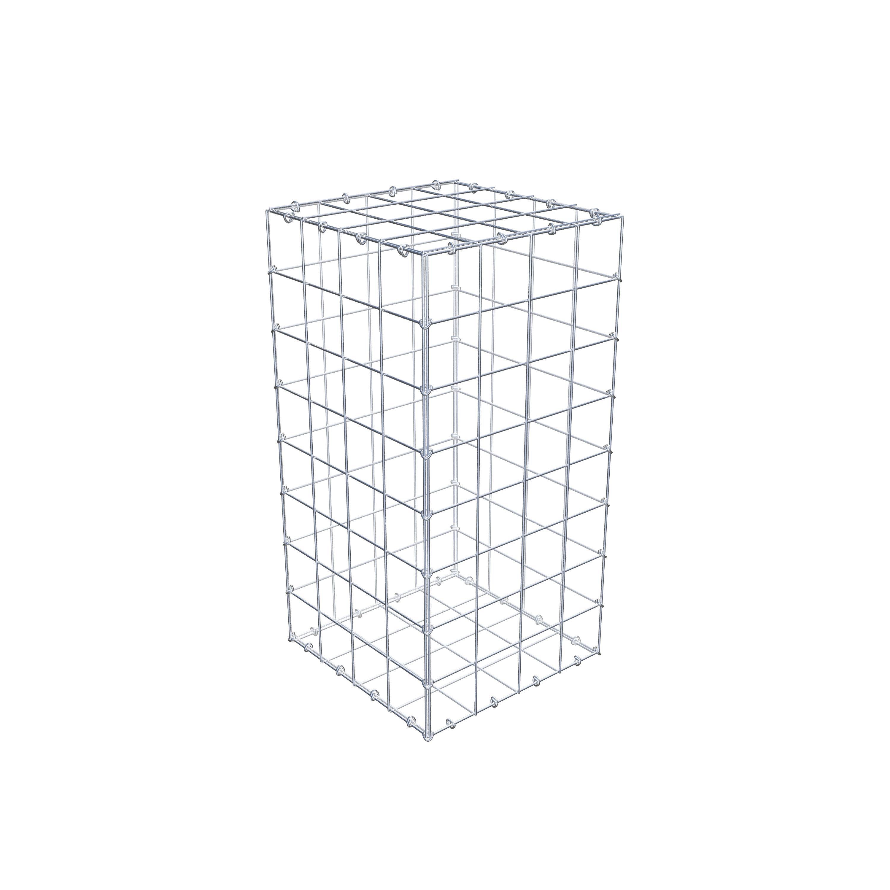 Gabion 80 cm x 40 cm x 40 cm (L x H x D), maskstorlek 10 cm x 10 cm, C-ring